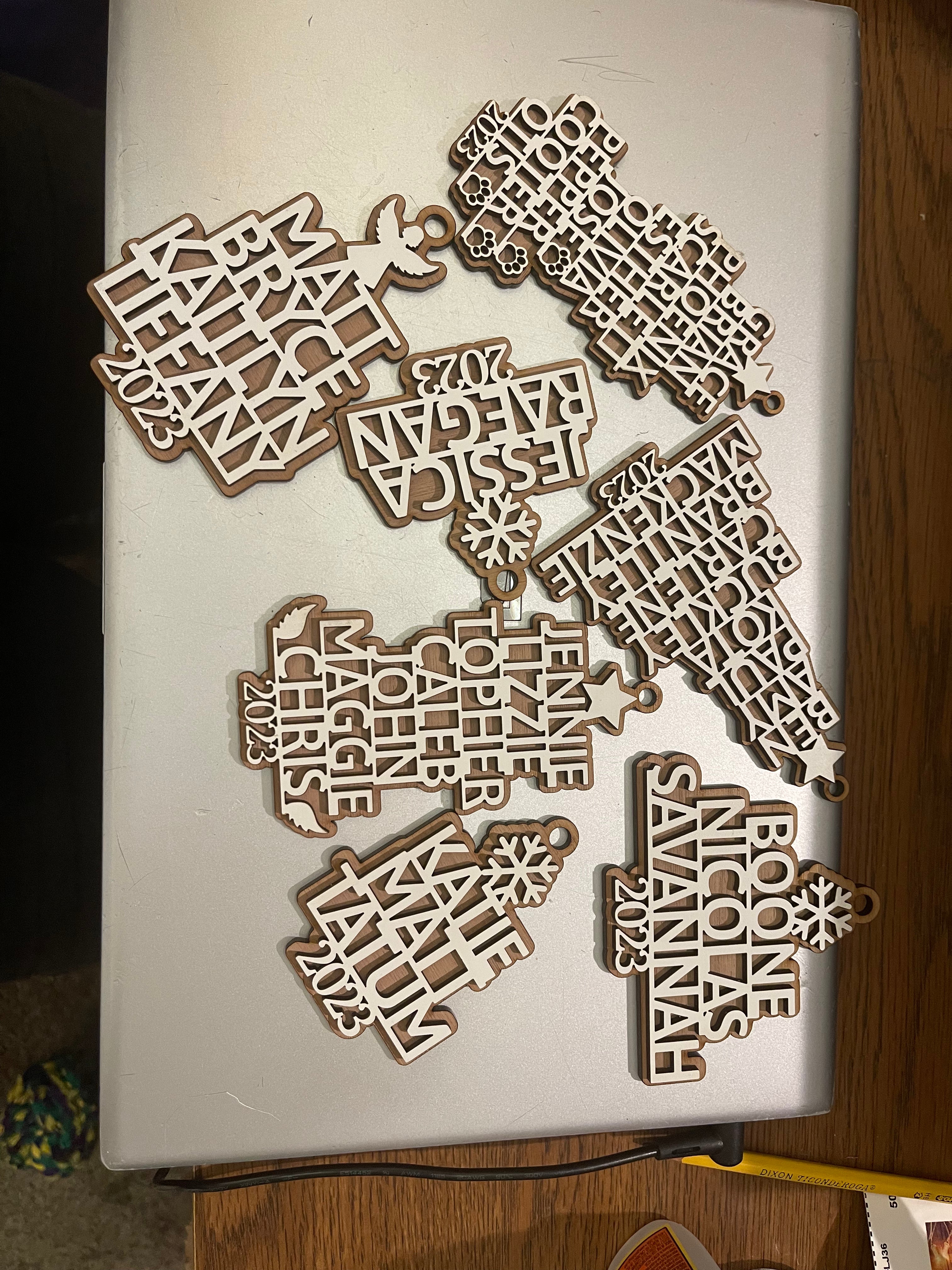 Personalized Family Names Ornament
