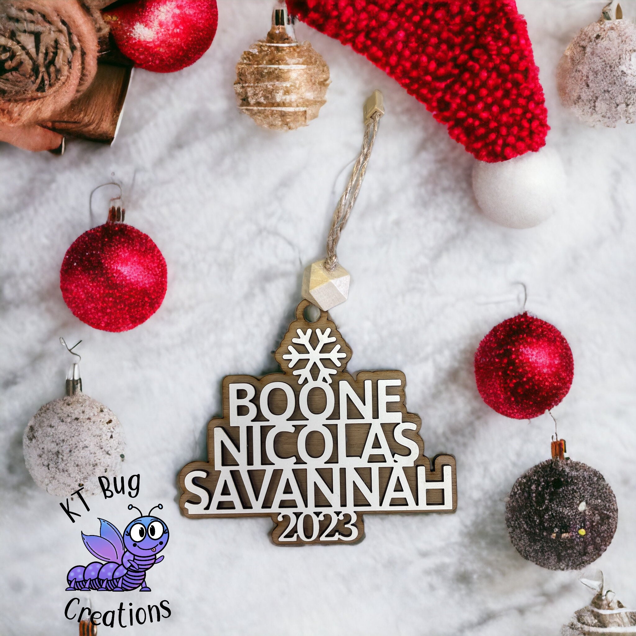 Personalized Family Names Ornament