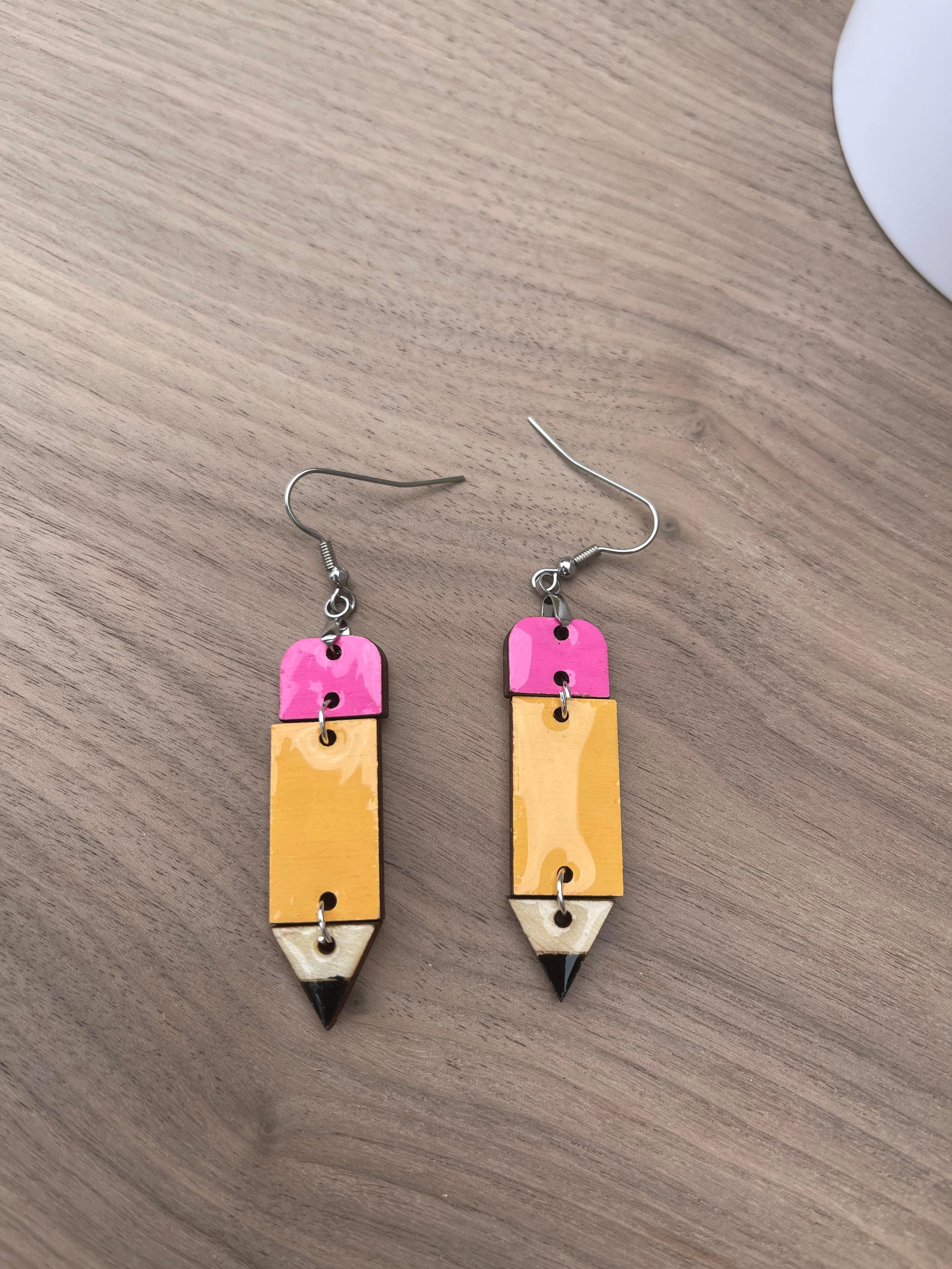#2 Pencils Only Dangle Earring