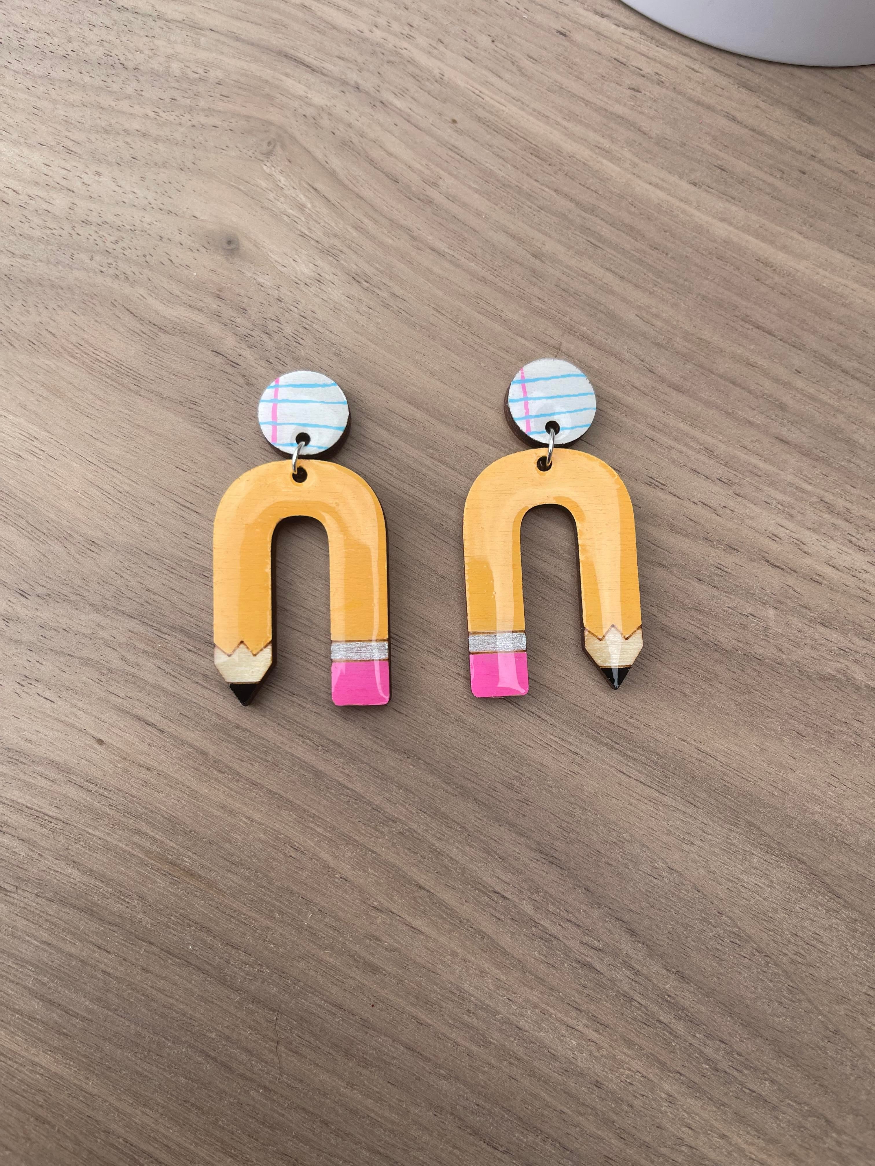 Pencil & Paper Please Dangle Earring