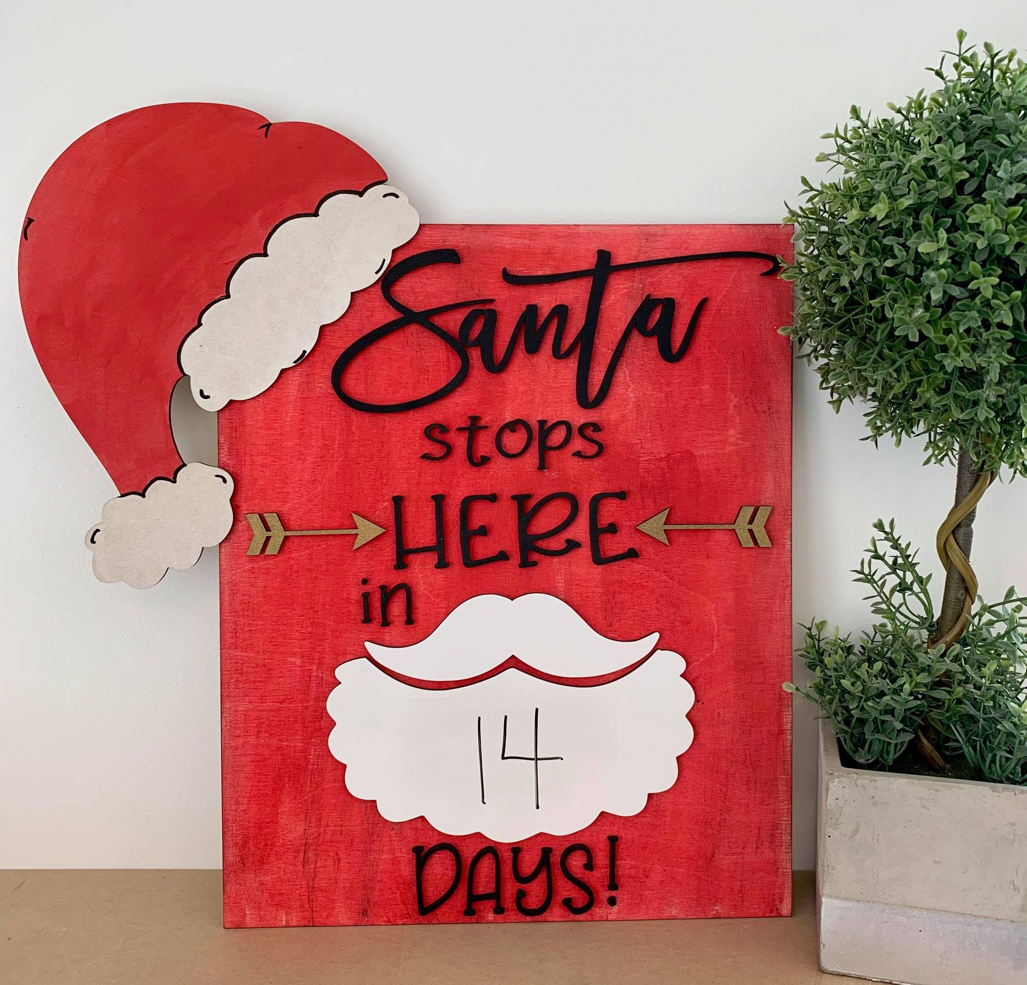 DIY Wooden Sign Kit - Santa Stops Here