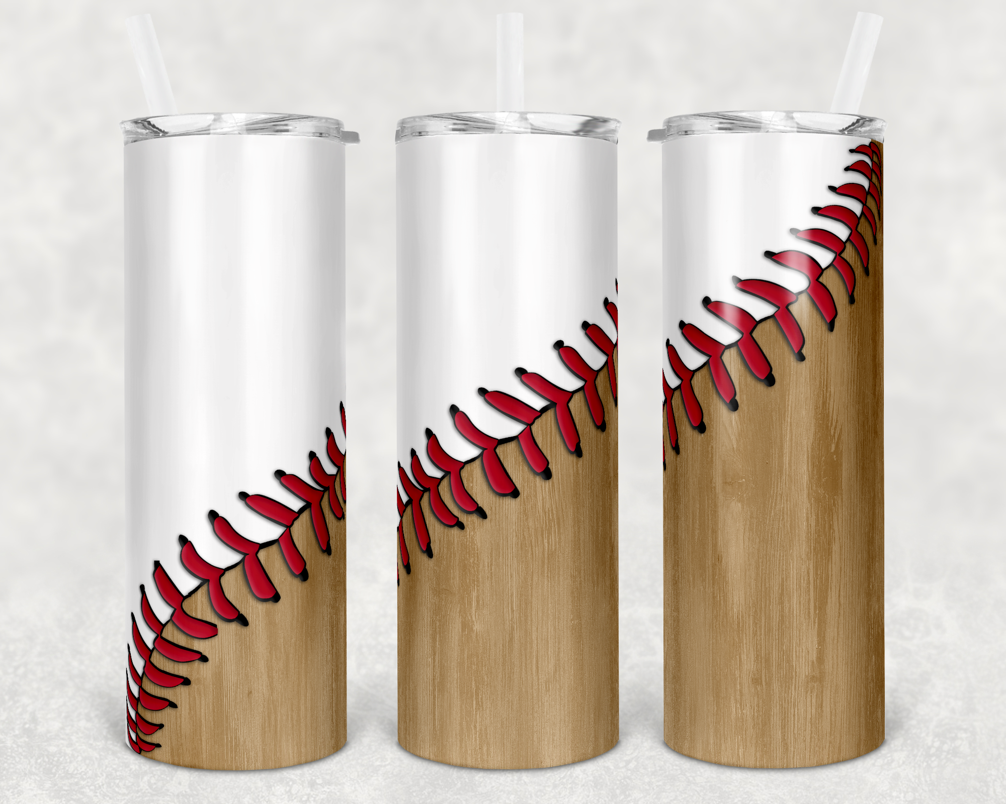 Baseball Laces 20 oz Skinny Sublimation Tumbler