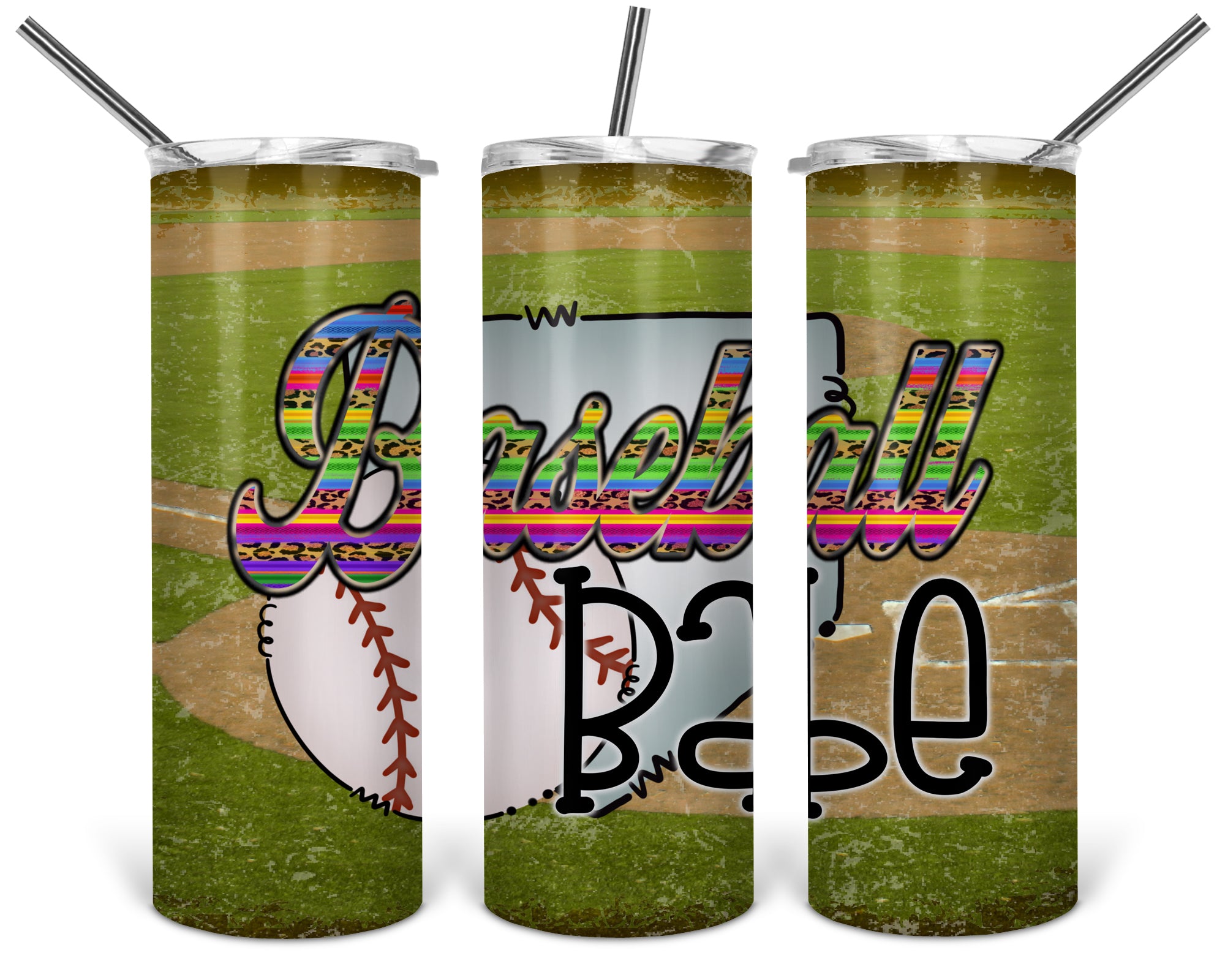 Baseball Babe 20 oz Skinny Sublimation Tumbler