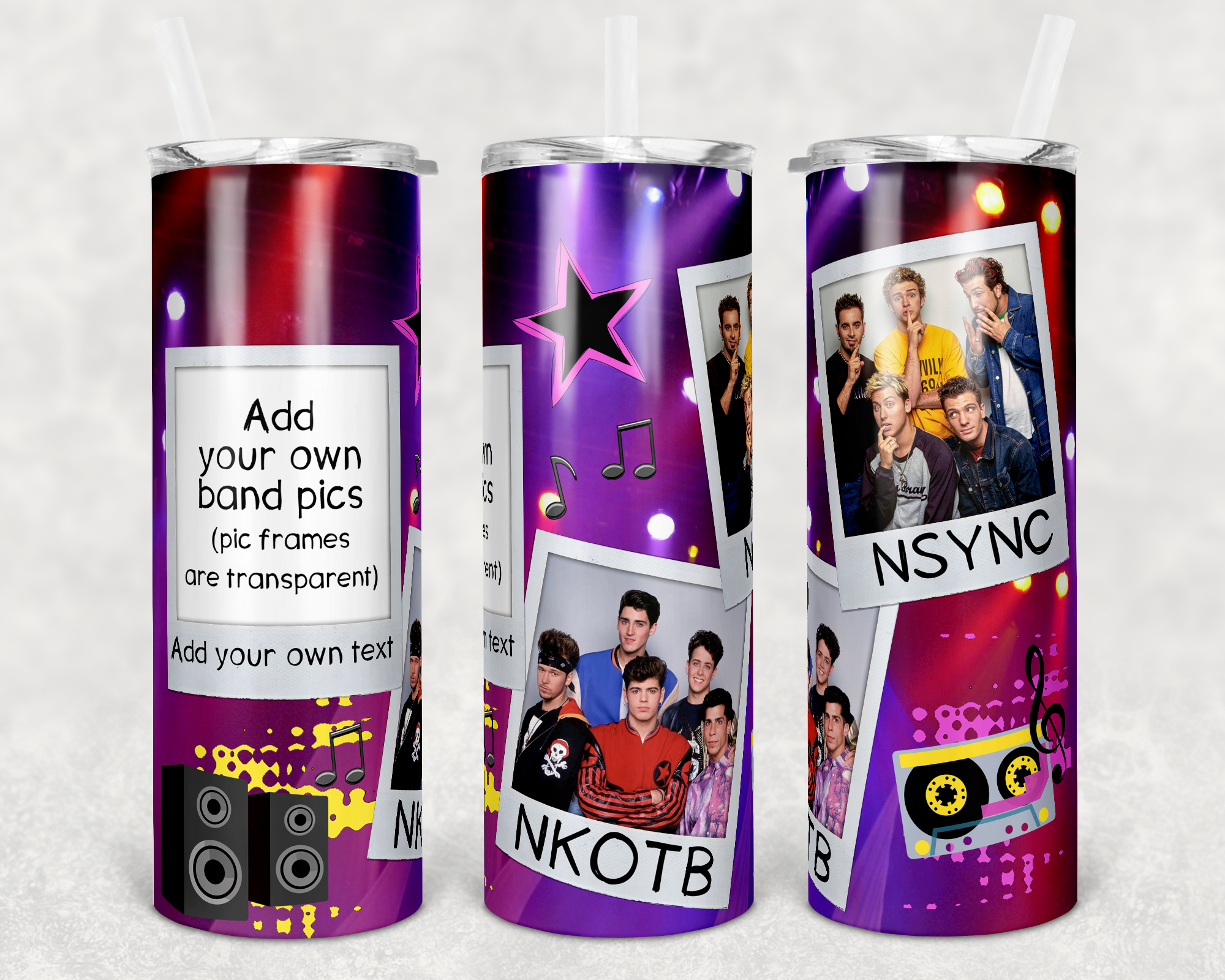 Concert Custom Photo 20 oz Skinny Sublimation Tumbler