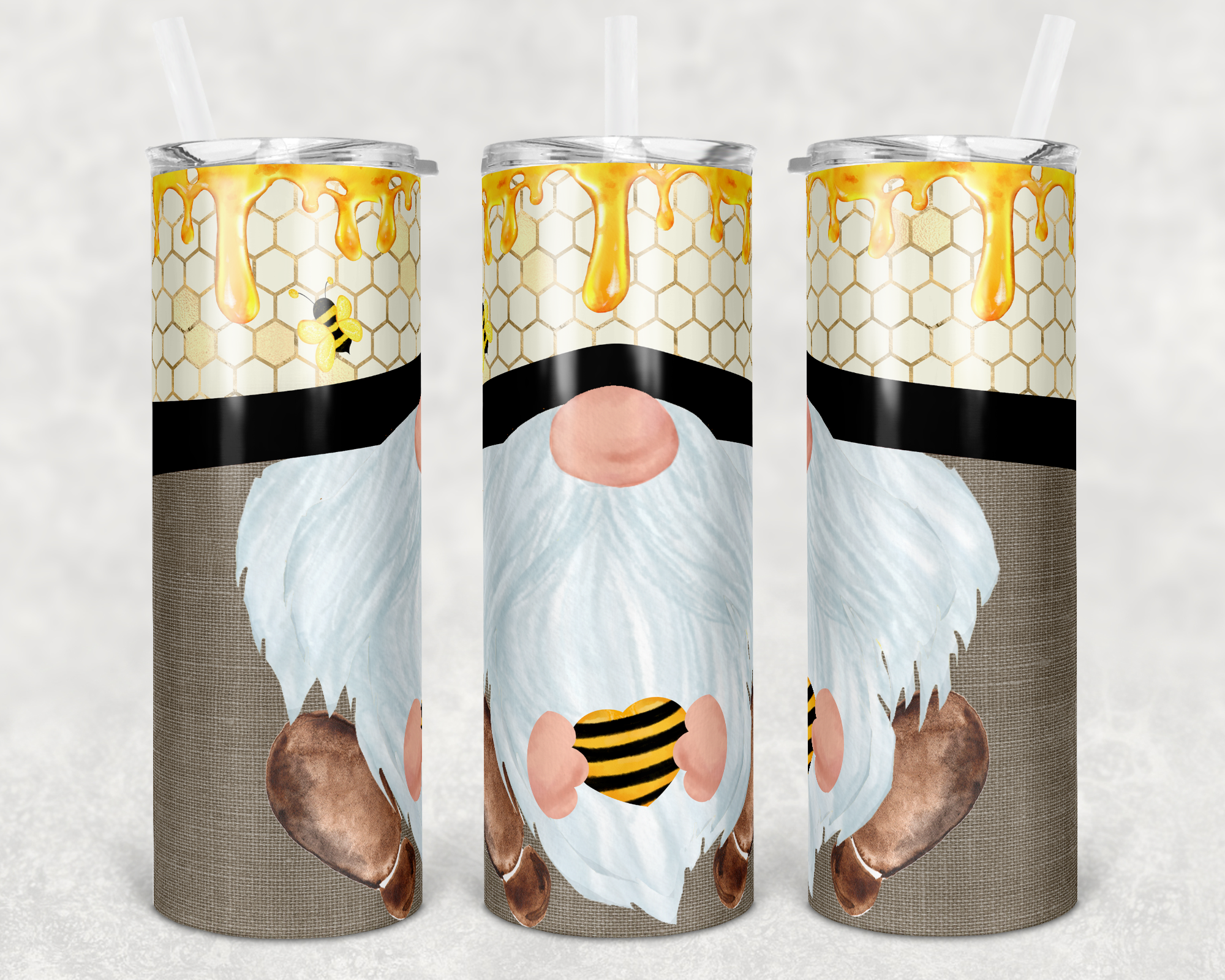 Gnome Bee 20 oz Skinny Sublimation Tumbler