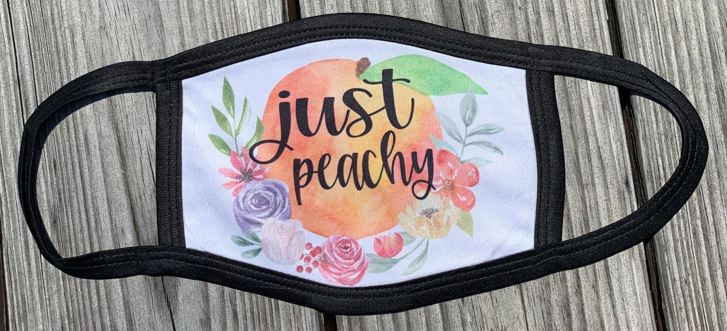 Just Peachy Triple Layer Face Mask With Filter Pocket