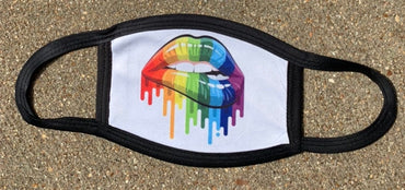 Rainbow Lips Triple Layer Face Mask With Filter Pocket