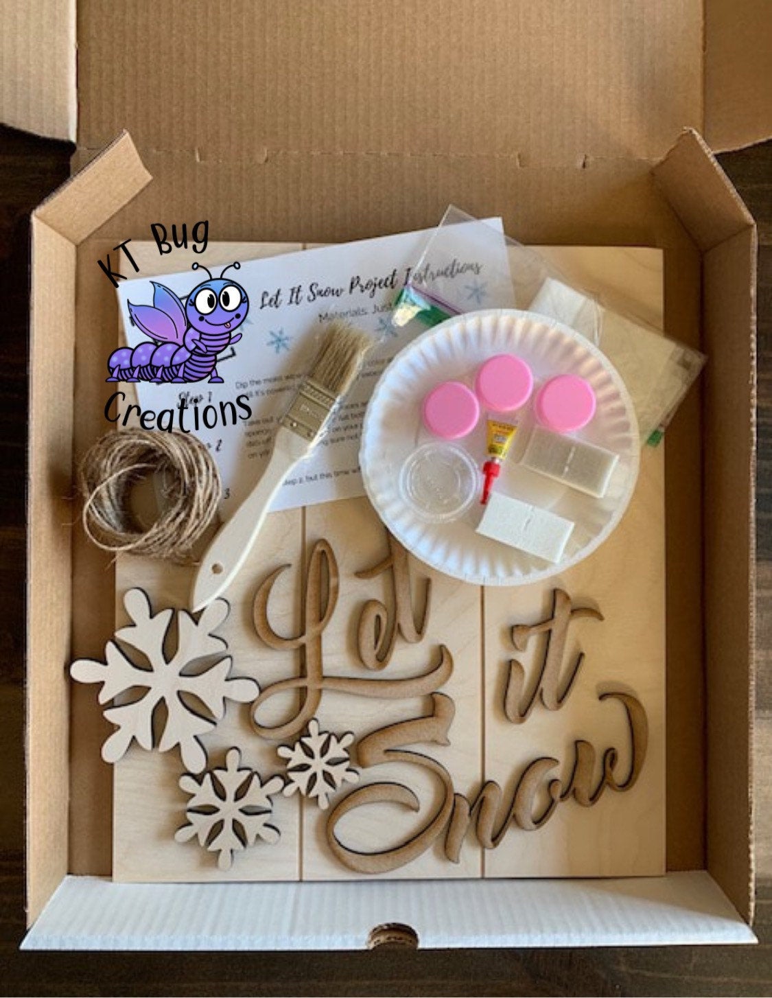 DIY Wooden Sign Kit - Let It Snow