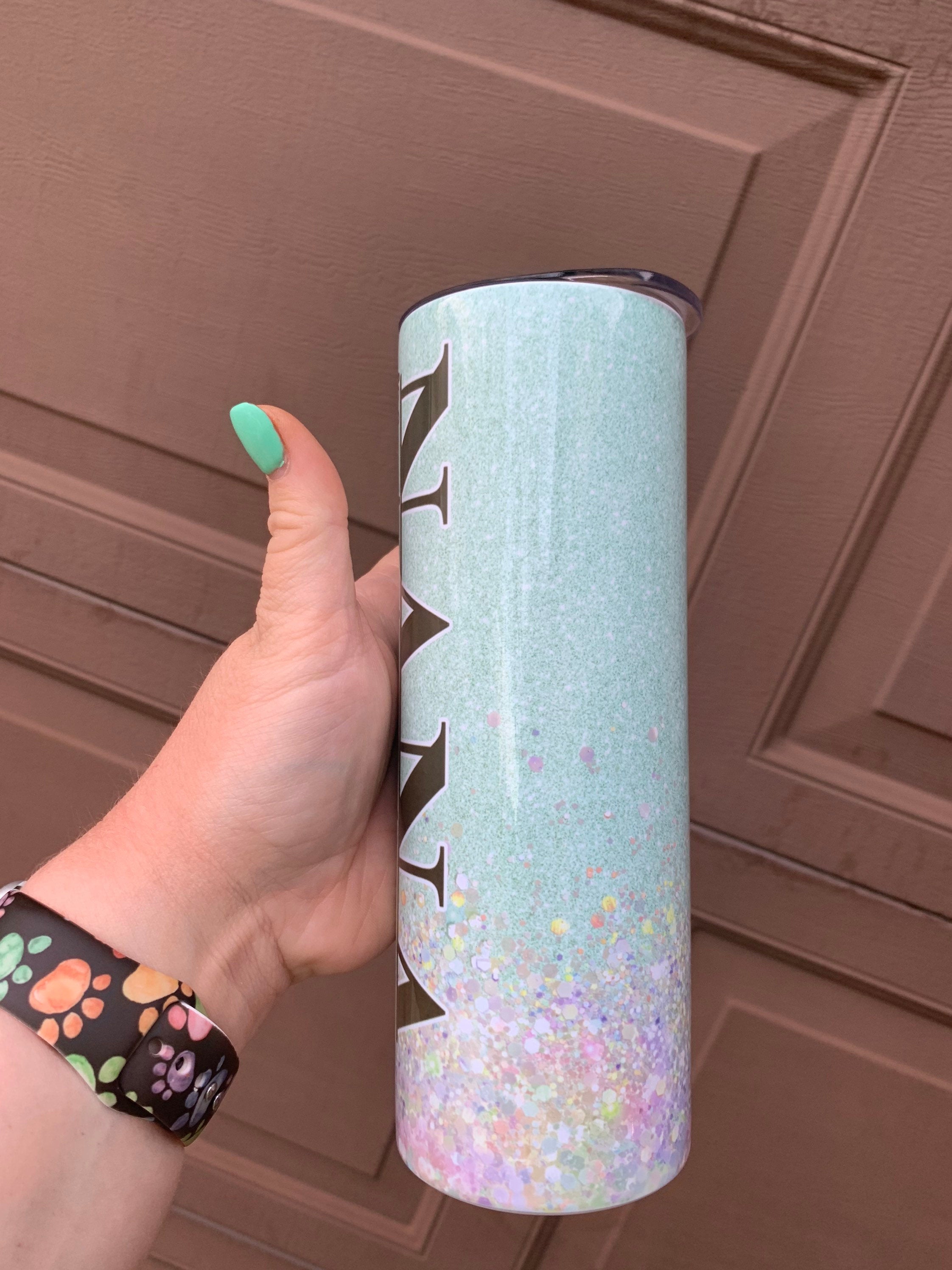Mom Tumbler with Kids Names 20 oz Skinny Sublimation Tumbler | Mothers Day Gift | Tumbler for Mom