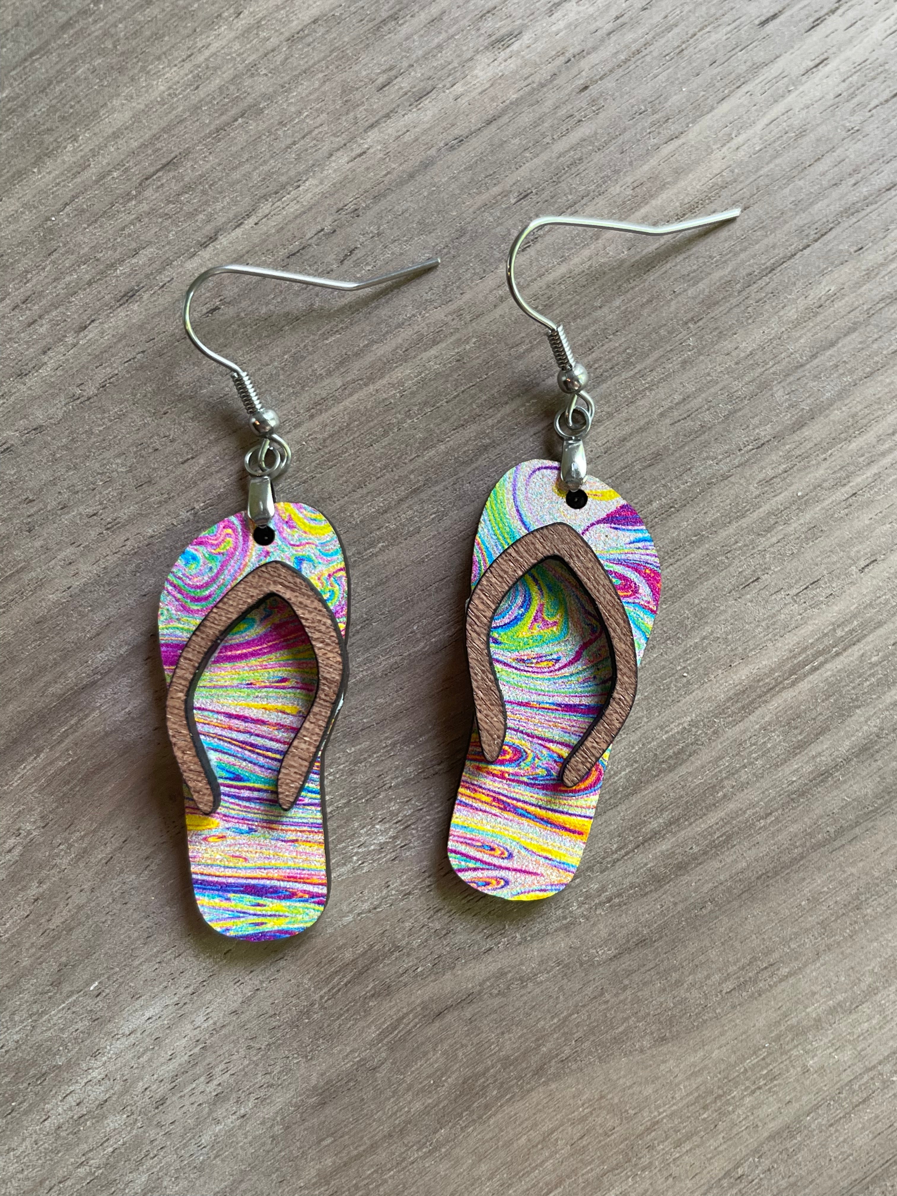Melting Swirl Flip Flop Earrings