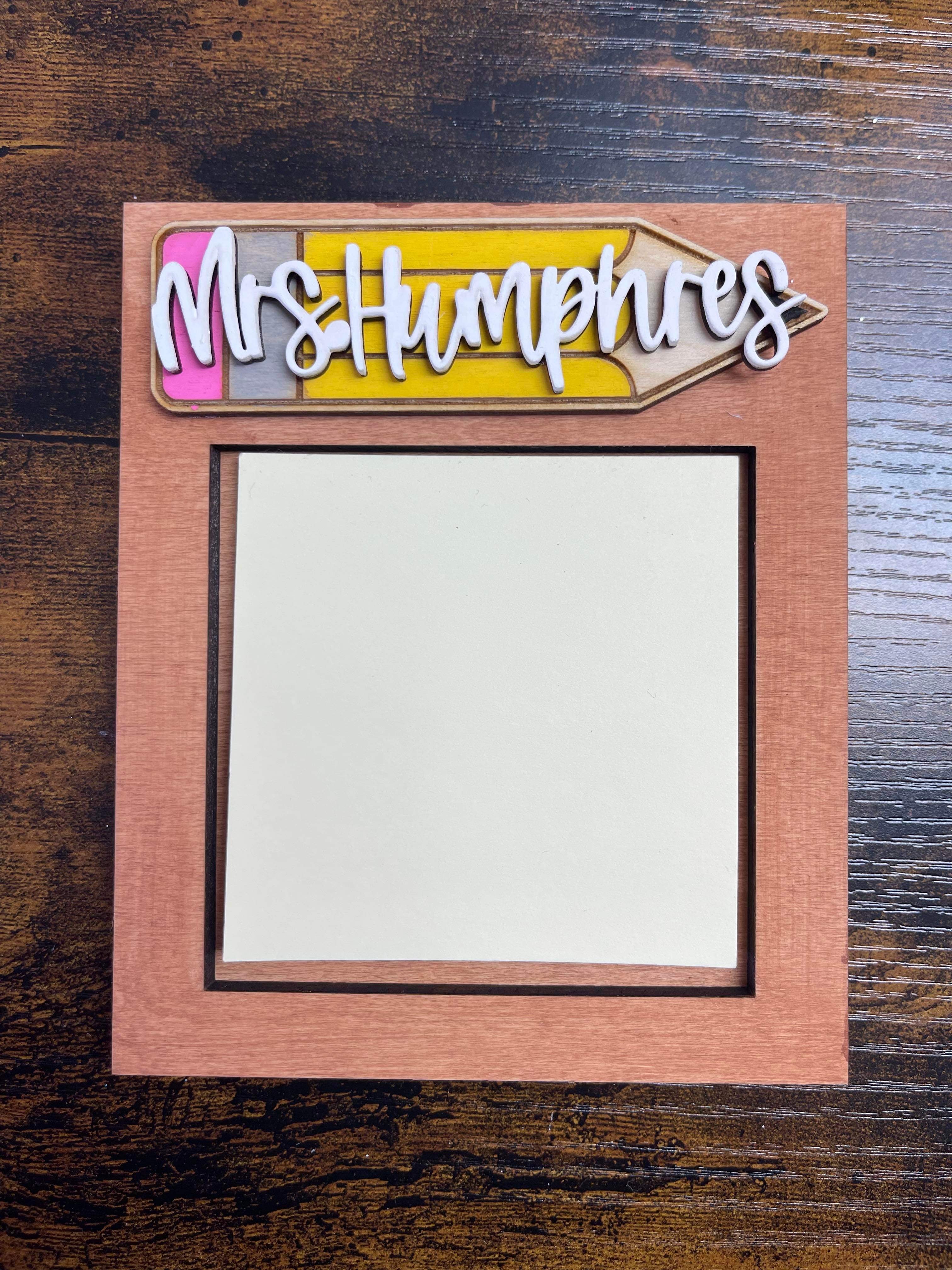 Personalized Teacher Note Holder