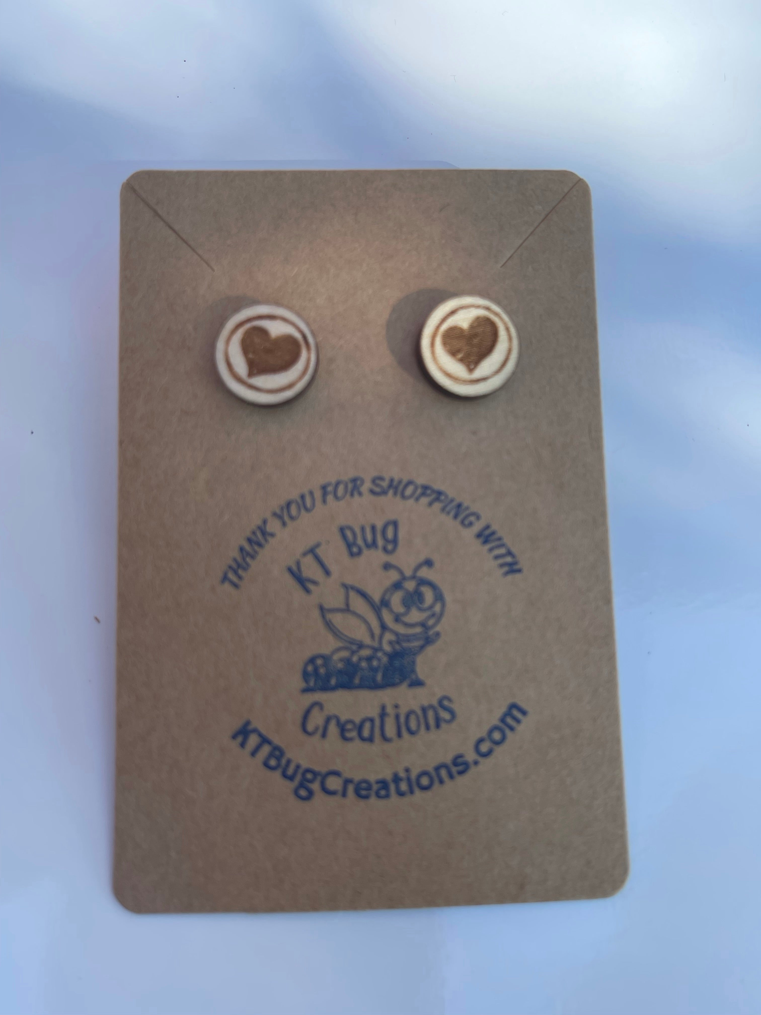 Circle Heart Stud Earring