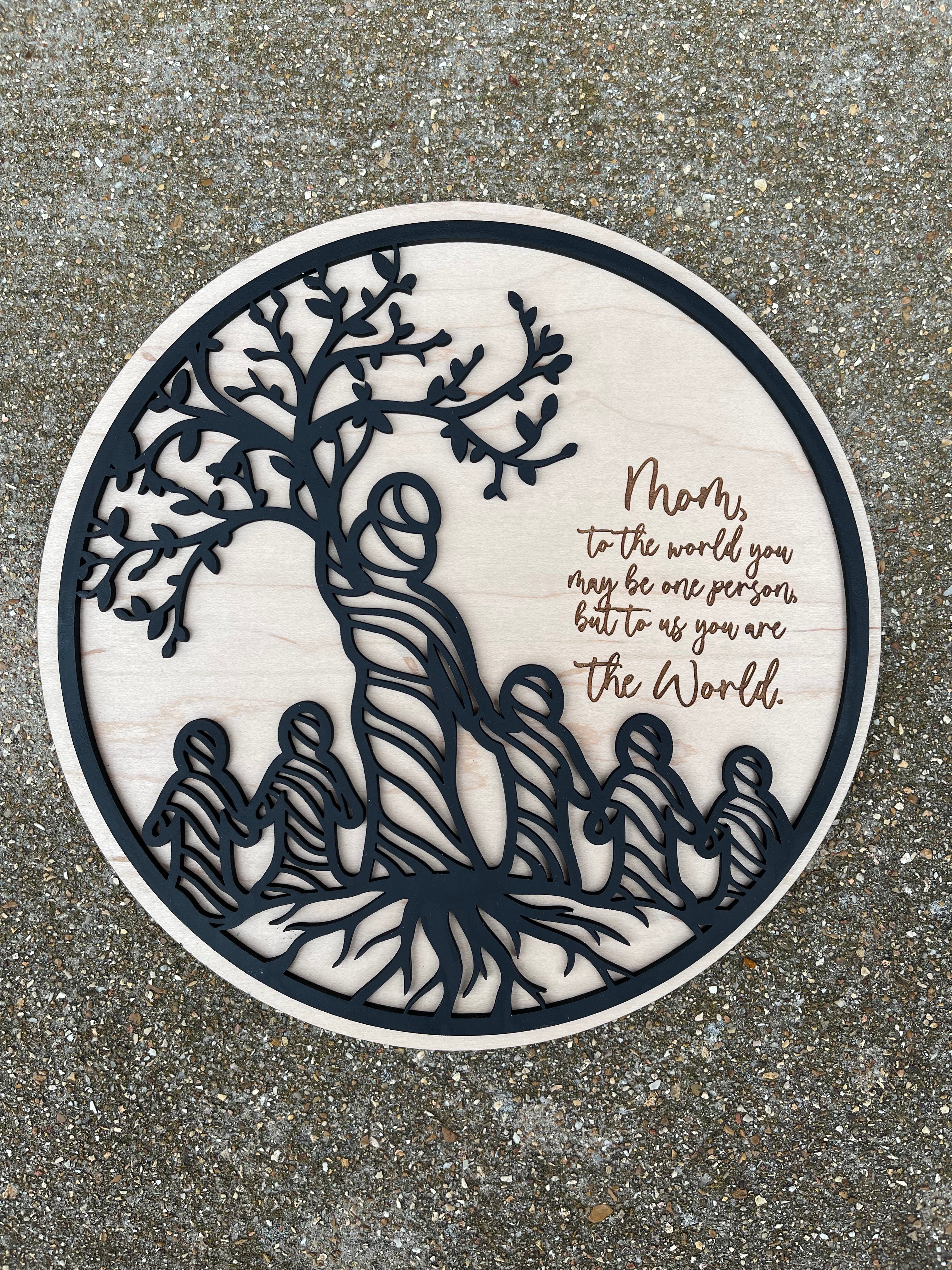 Tree of Life Mothers Day Appreciation Sign | Personalized Mothers Day Sign