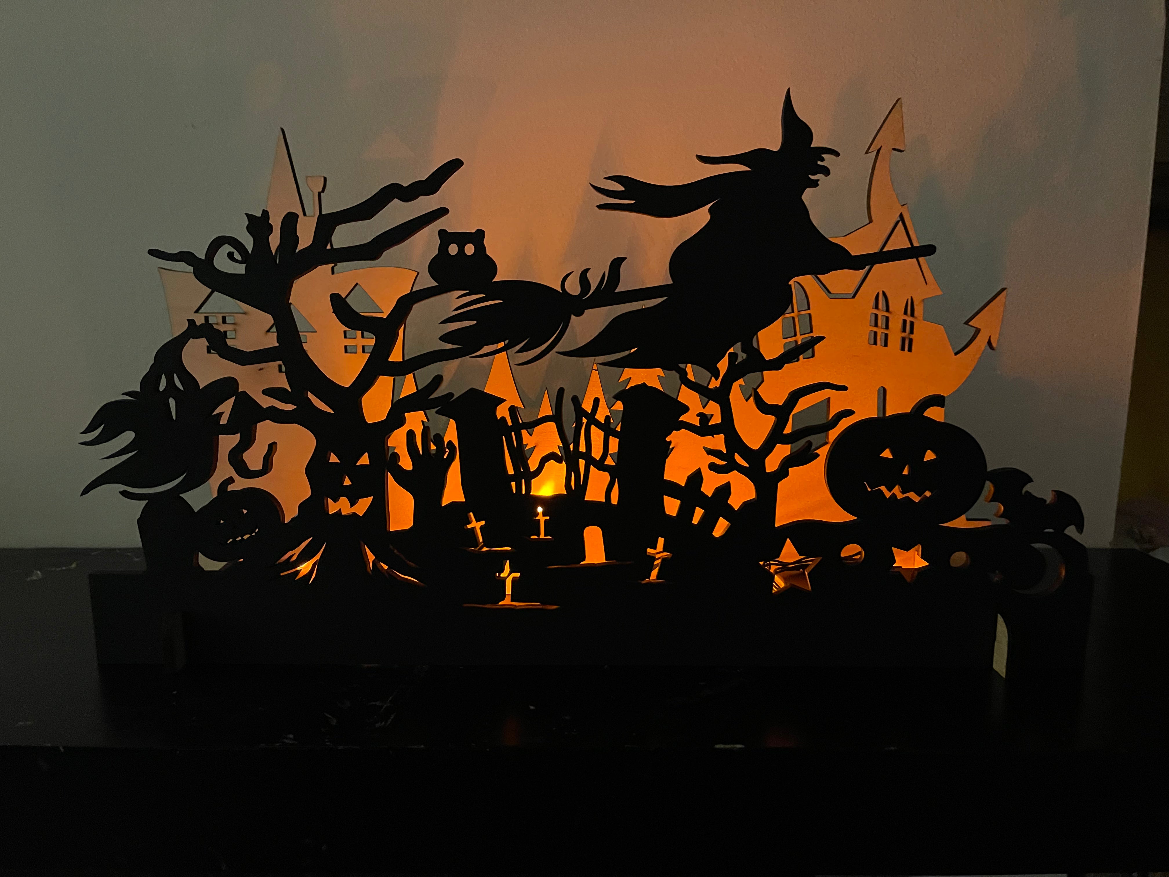 Halloween Scene Sign