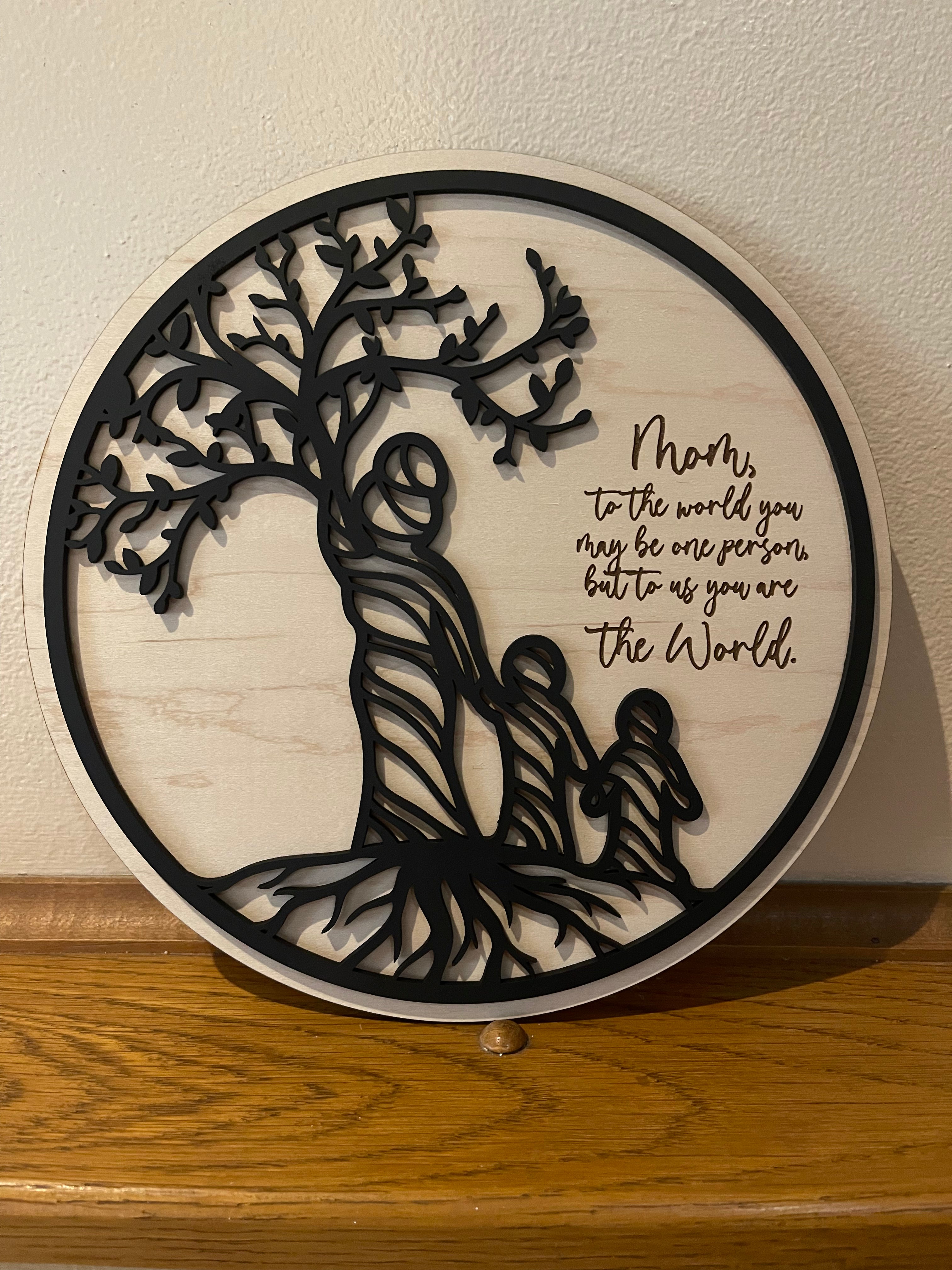 Tree of Life Mothers Day Appreciation Sign | Personalized Mothers Day Sign