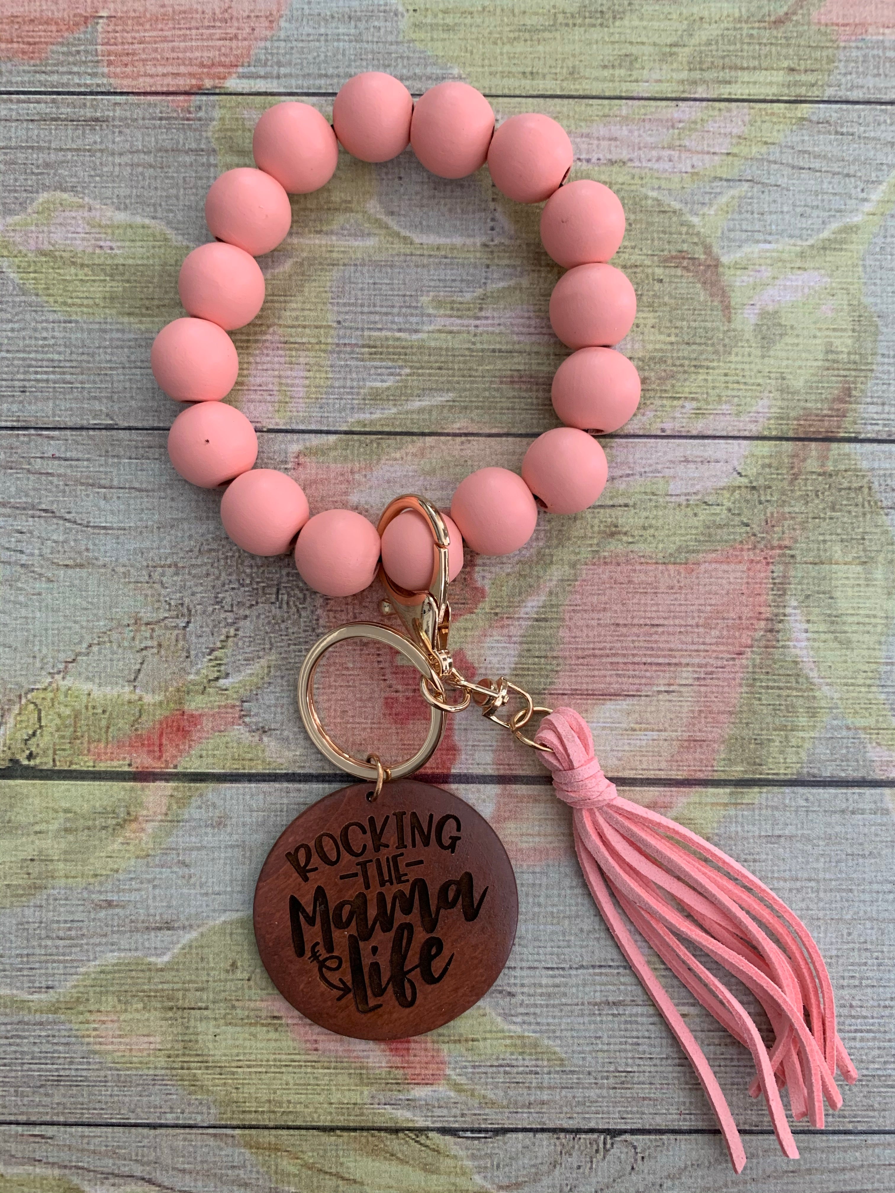 Rocking the Mama Life Bangle Bracelet Keychain