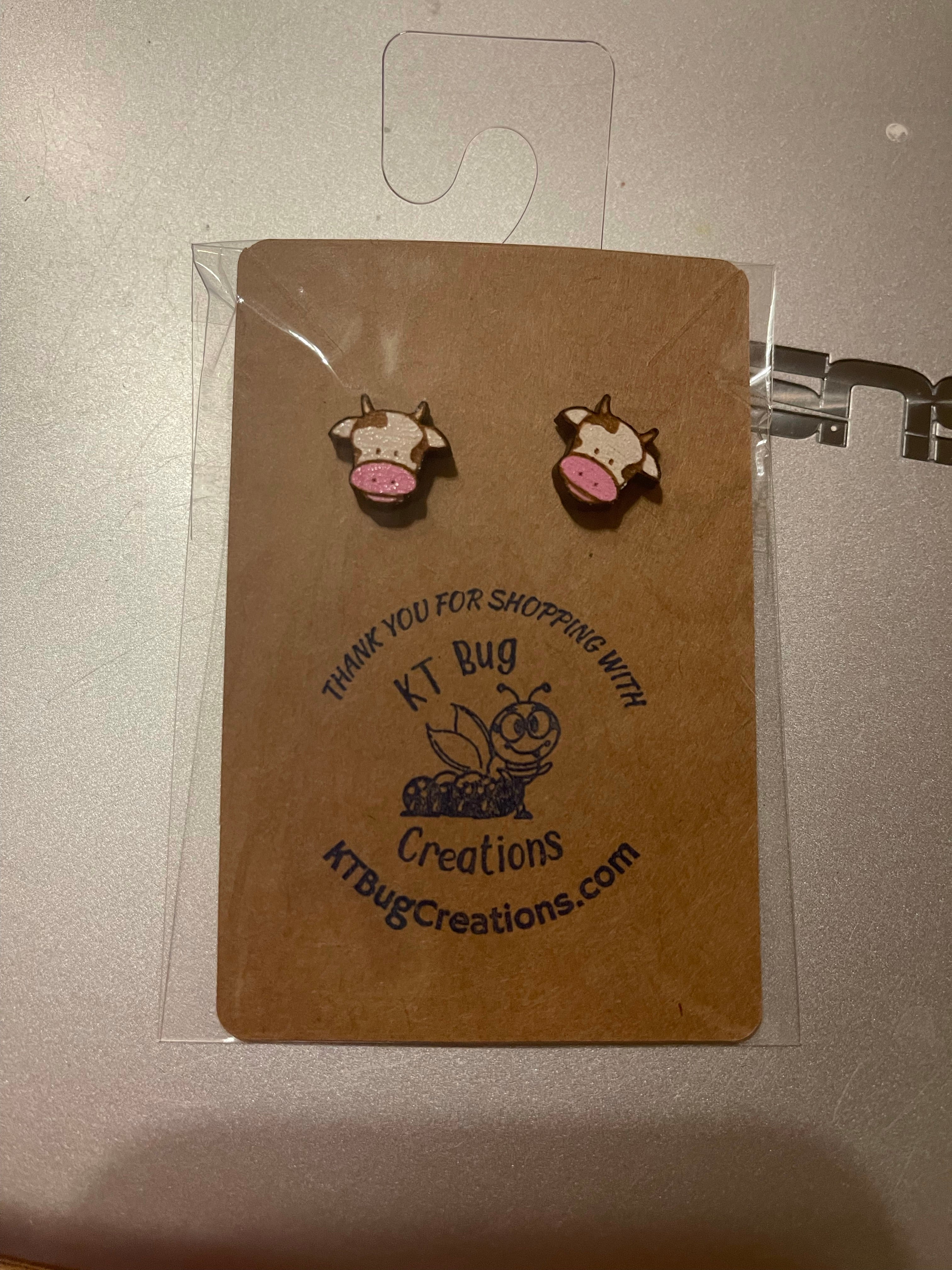 Cow Stud Earrings