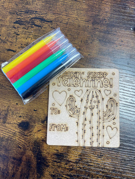 DIY Coloring Valentines