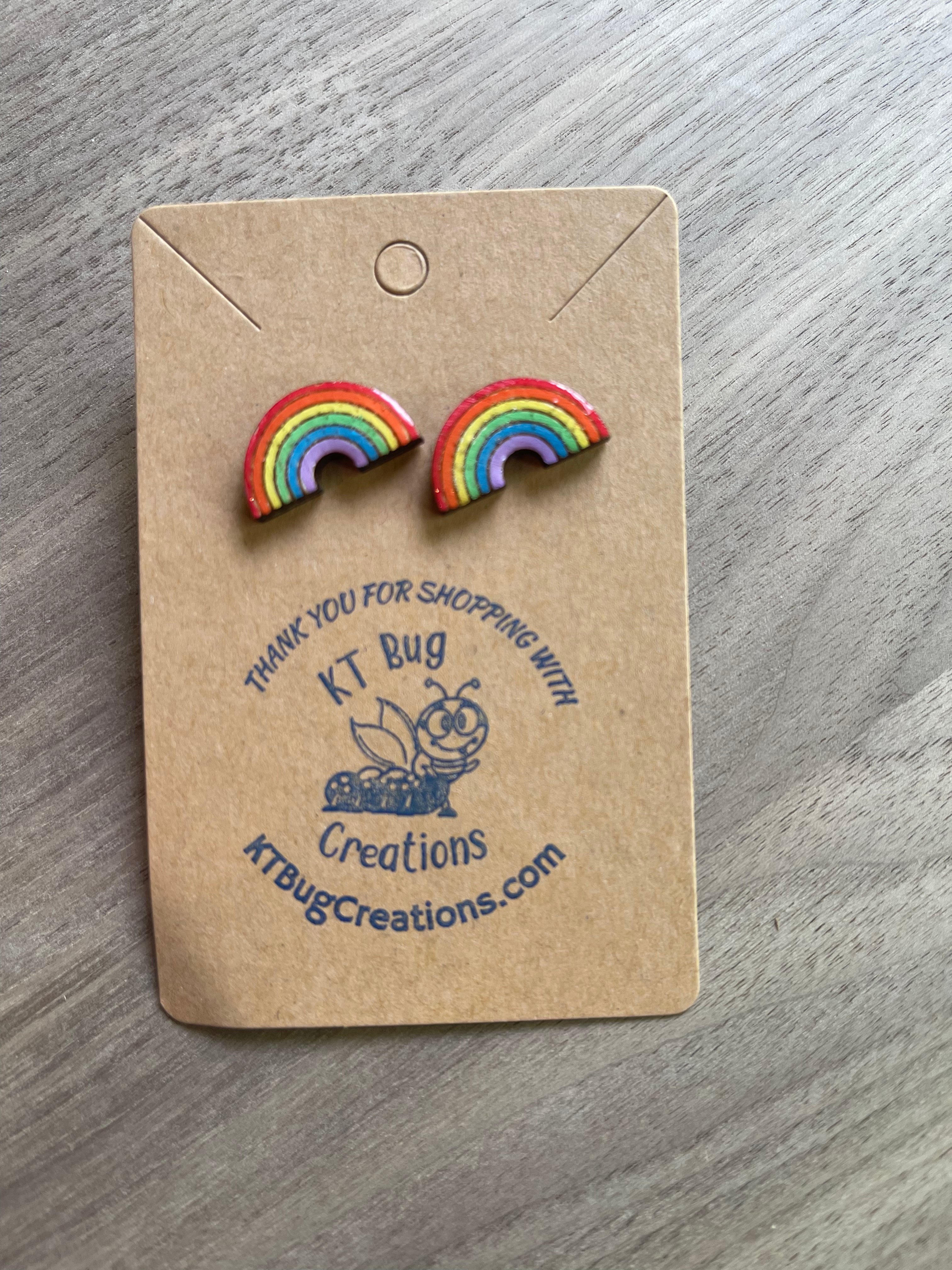 Rainbow Stud Earrings
