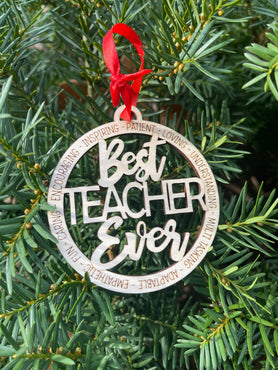 Best Teacher Ever Ornament