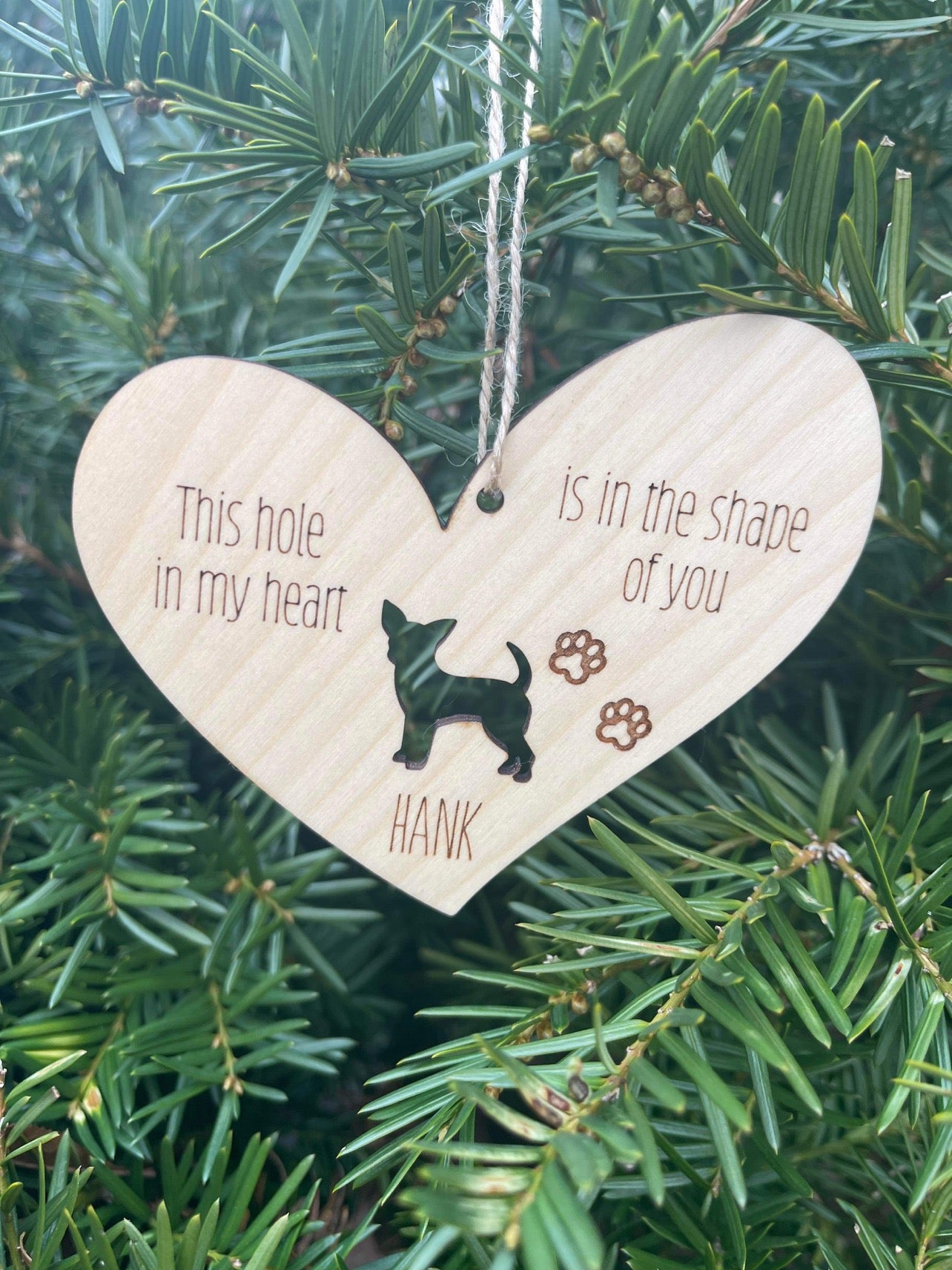 Custom Dog Memorial Ornament