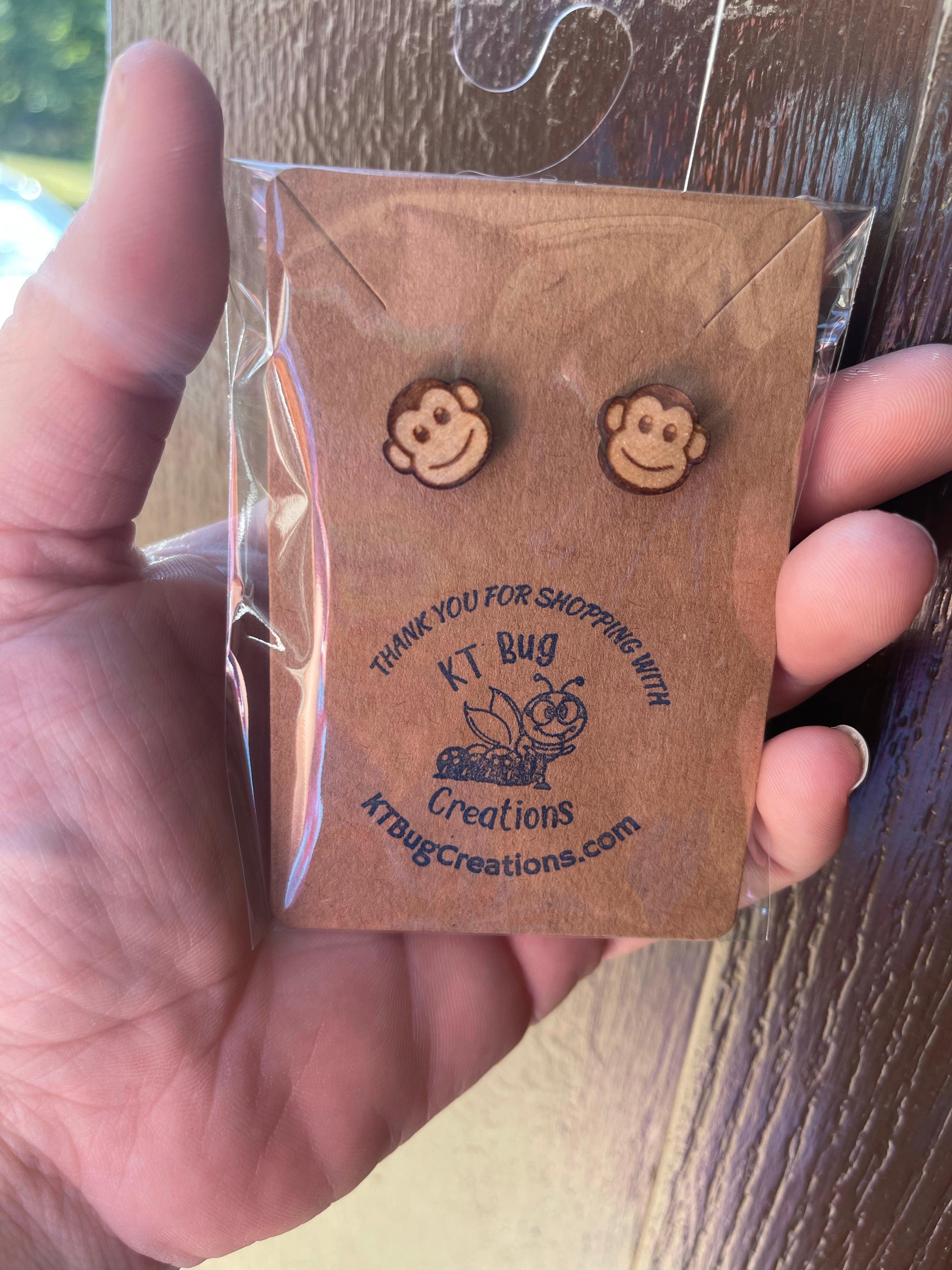 Monkey Stud Earrings