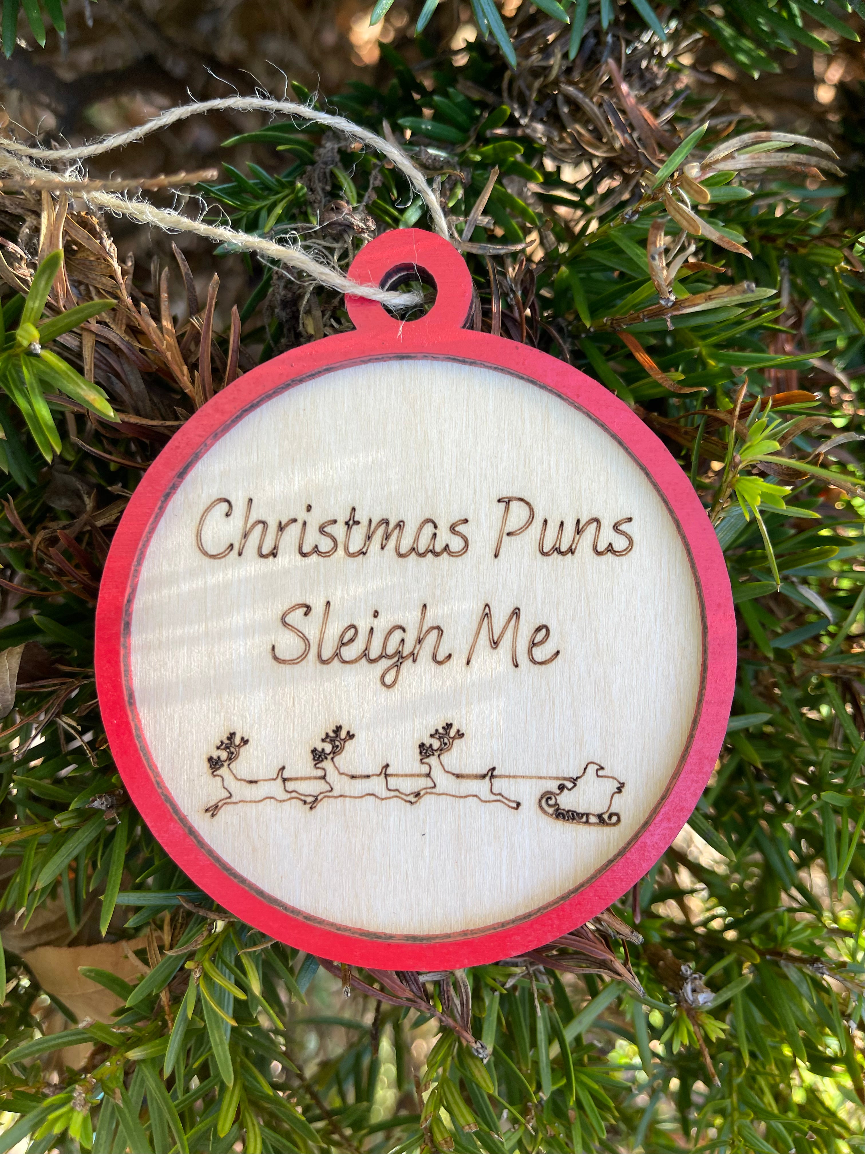 Christmas Puns Ornaments