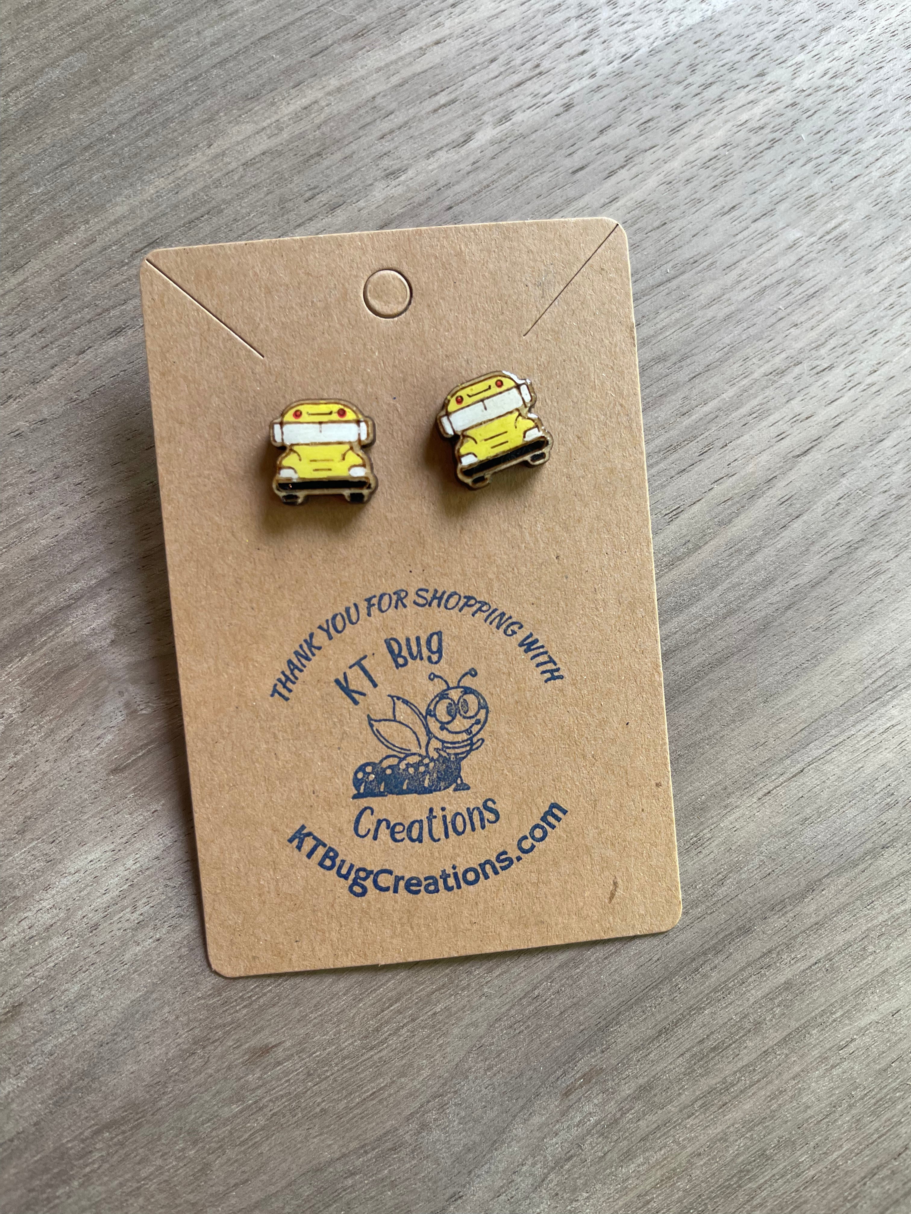 School Bus Stud Earrings