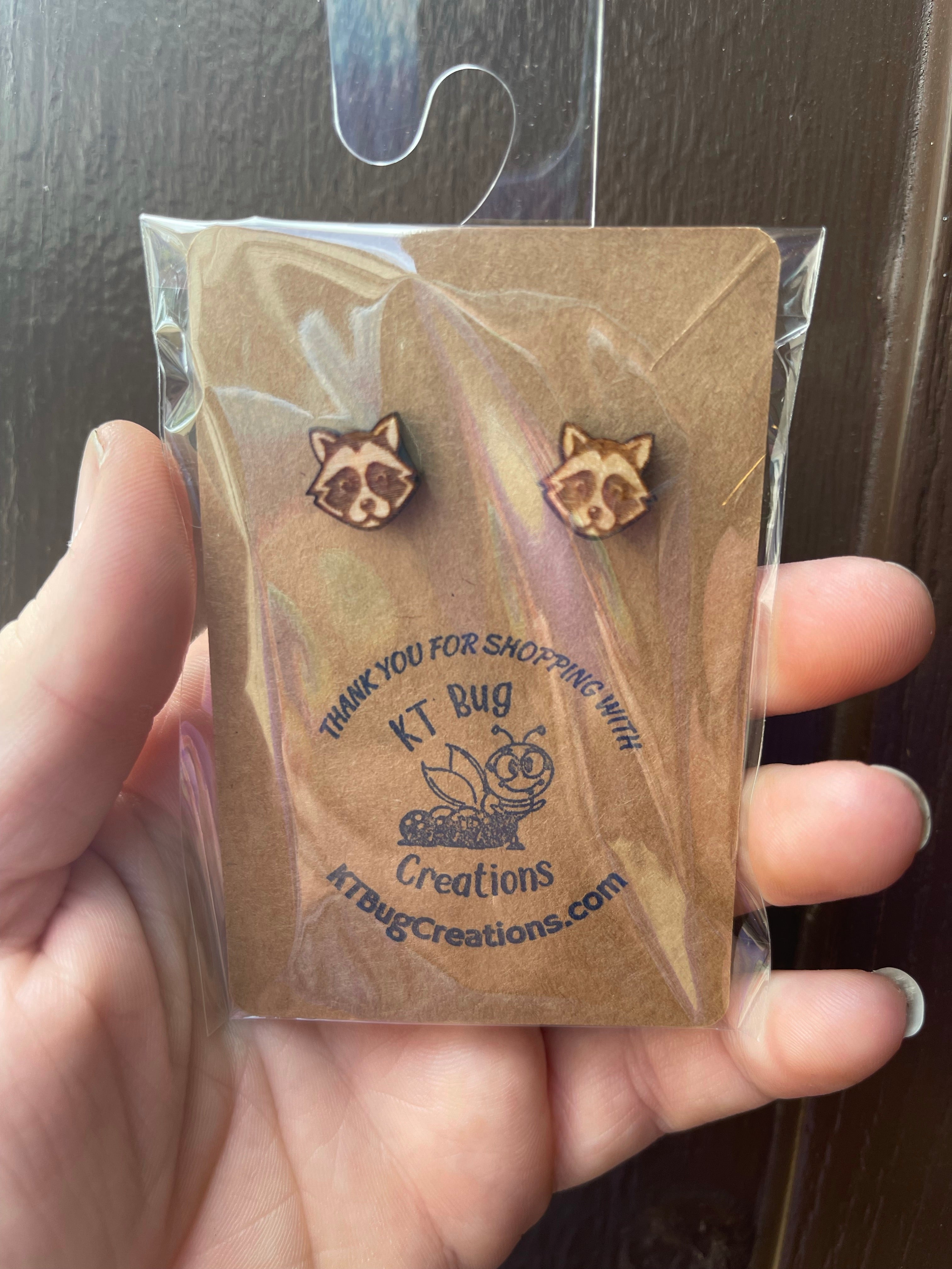 Raccoon Stud Earring