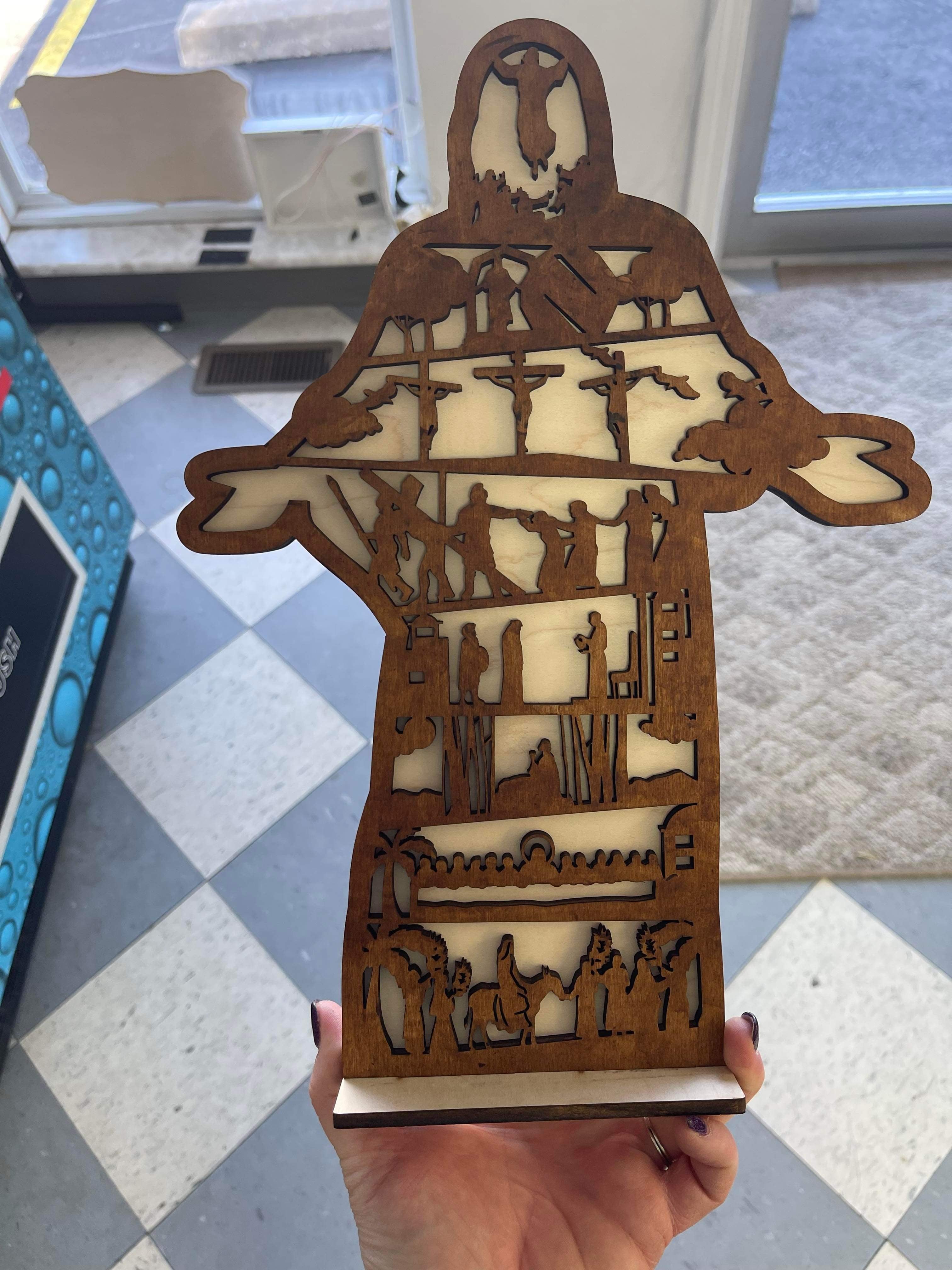 Blank Engraved Jesus sign