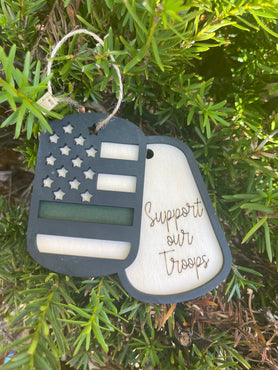 Dog Tag Christmas Ornament