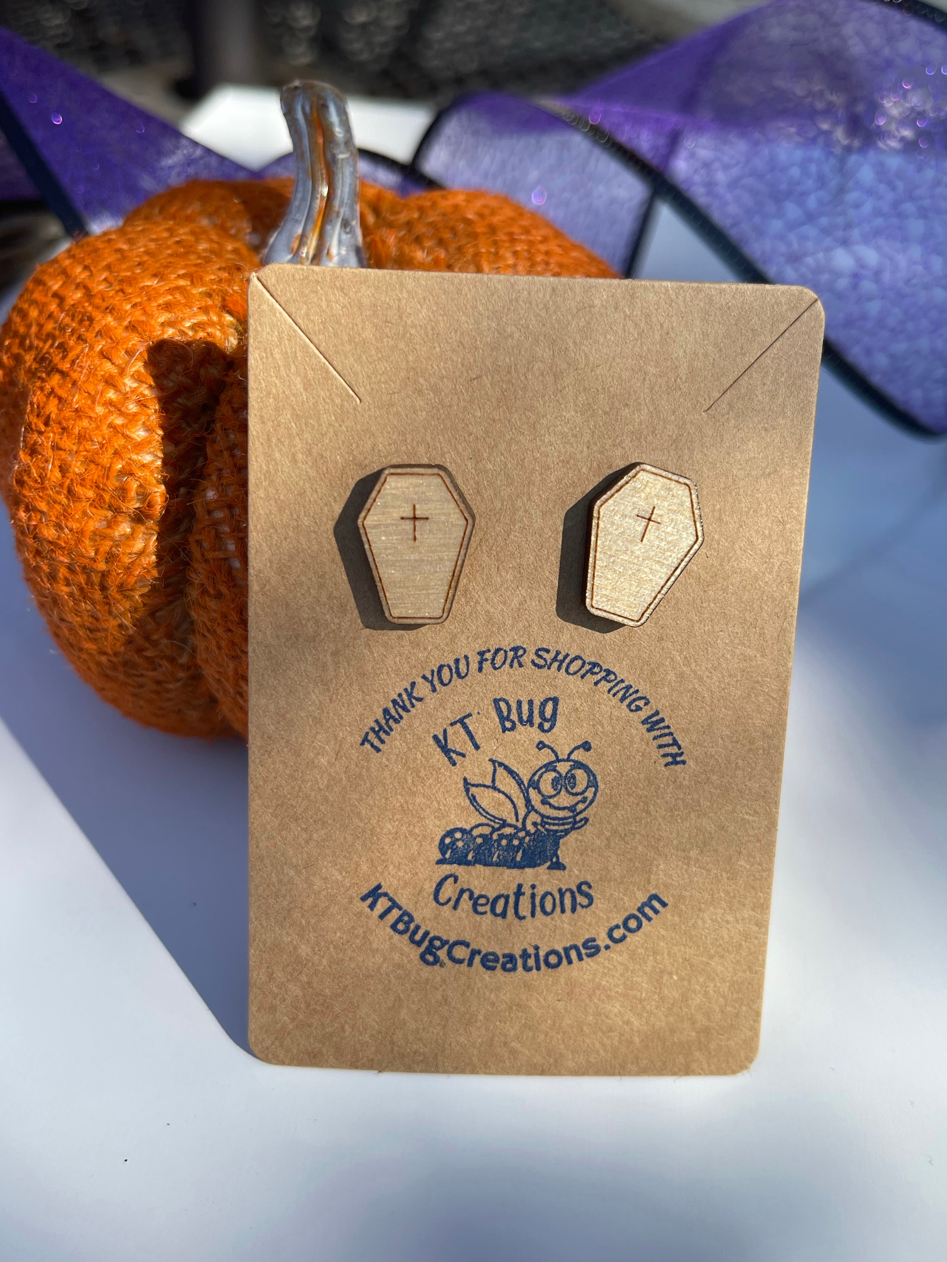 Halloween Casket Stud Earring