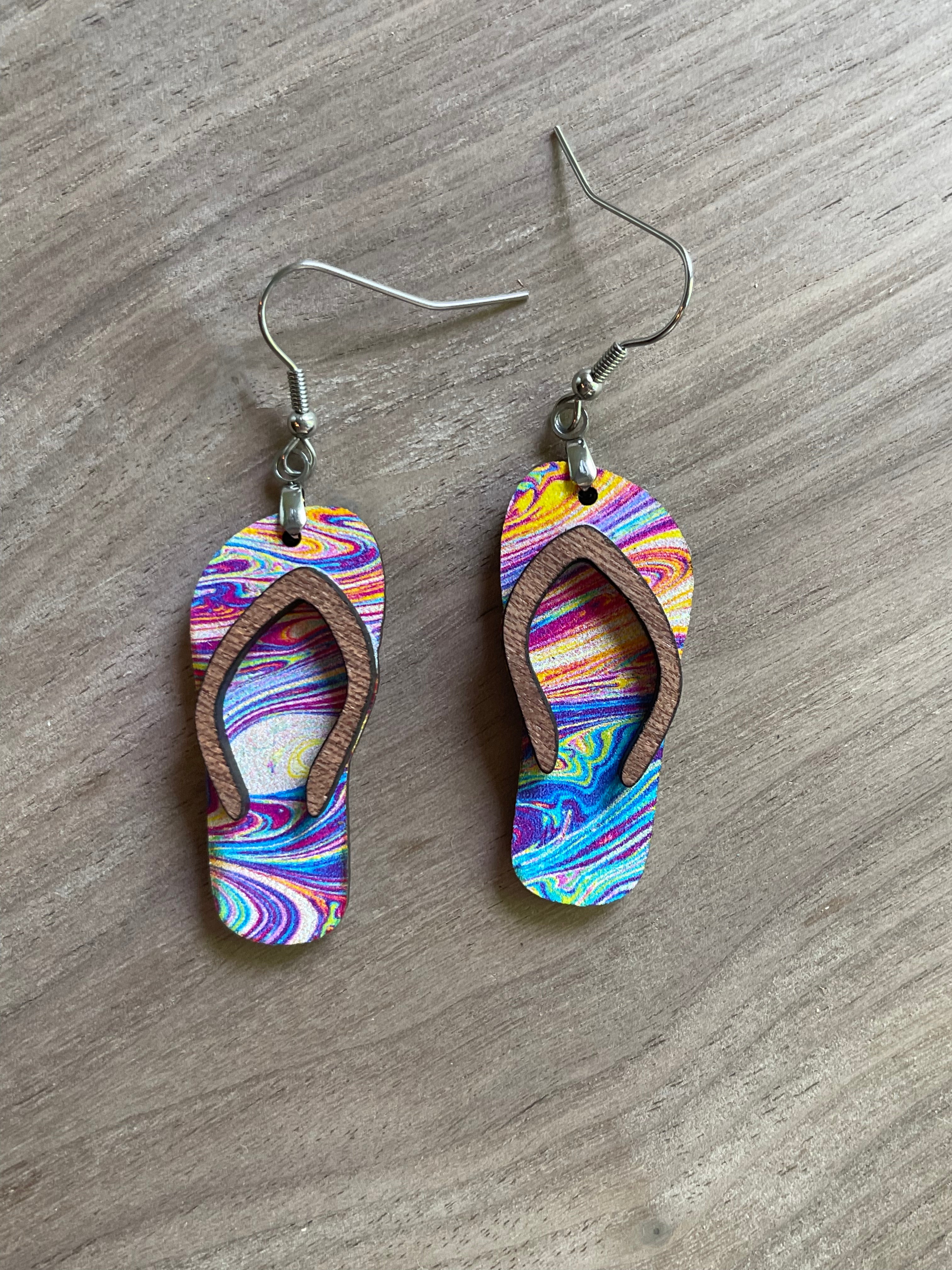 Melting Swirl Flip Flop Earrings