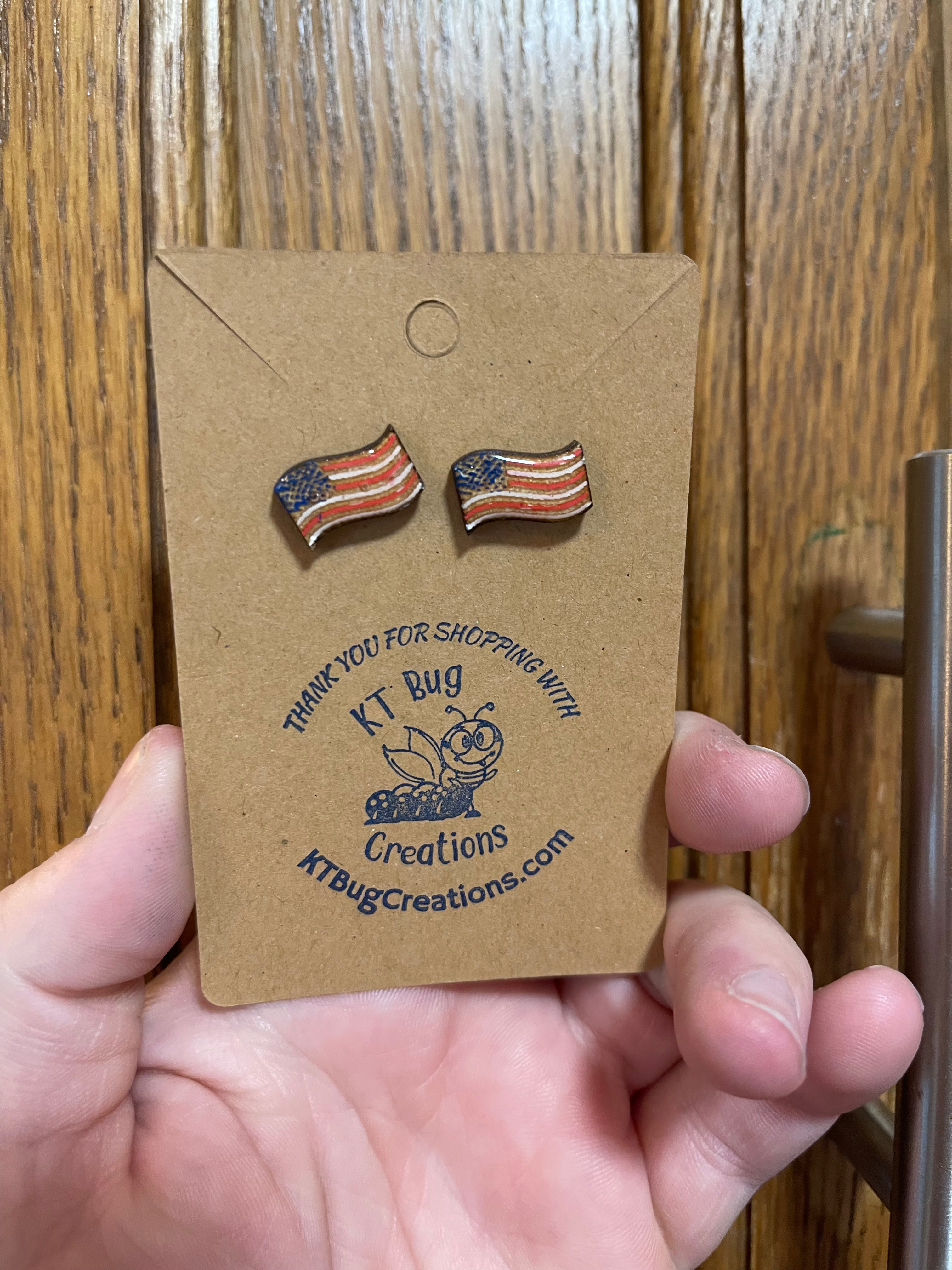 Flag Stud Earrings