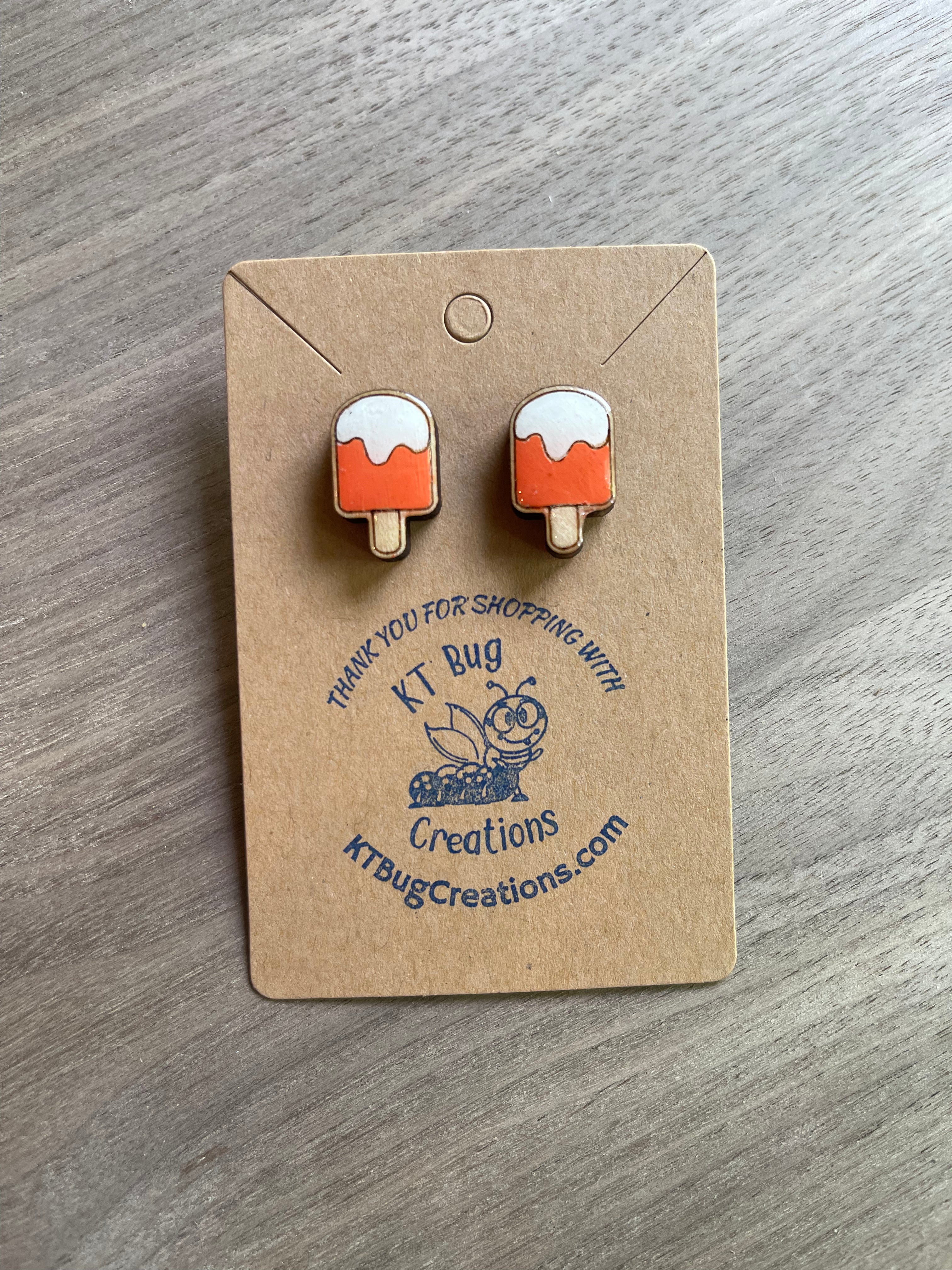 Creamsicle Stud Earrings