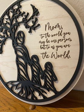 Tree of Life Mothers Day Appreciation Sign | Personalized Mothers Day Sign
