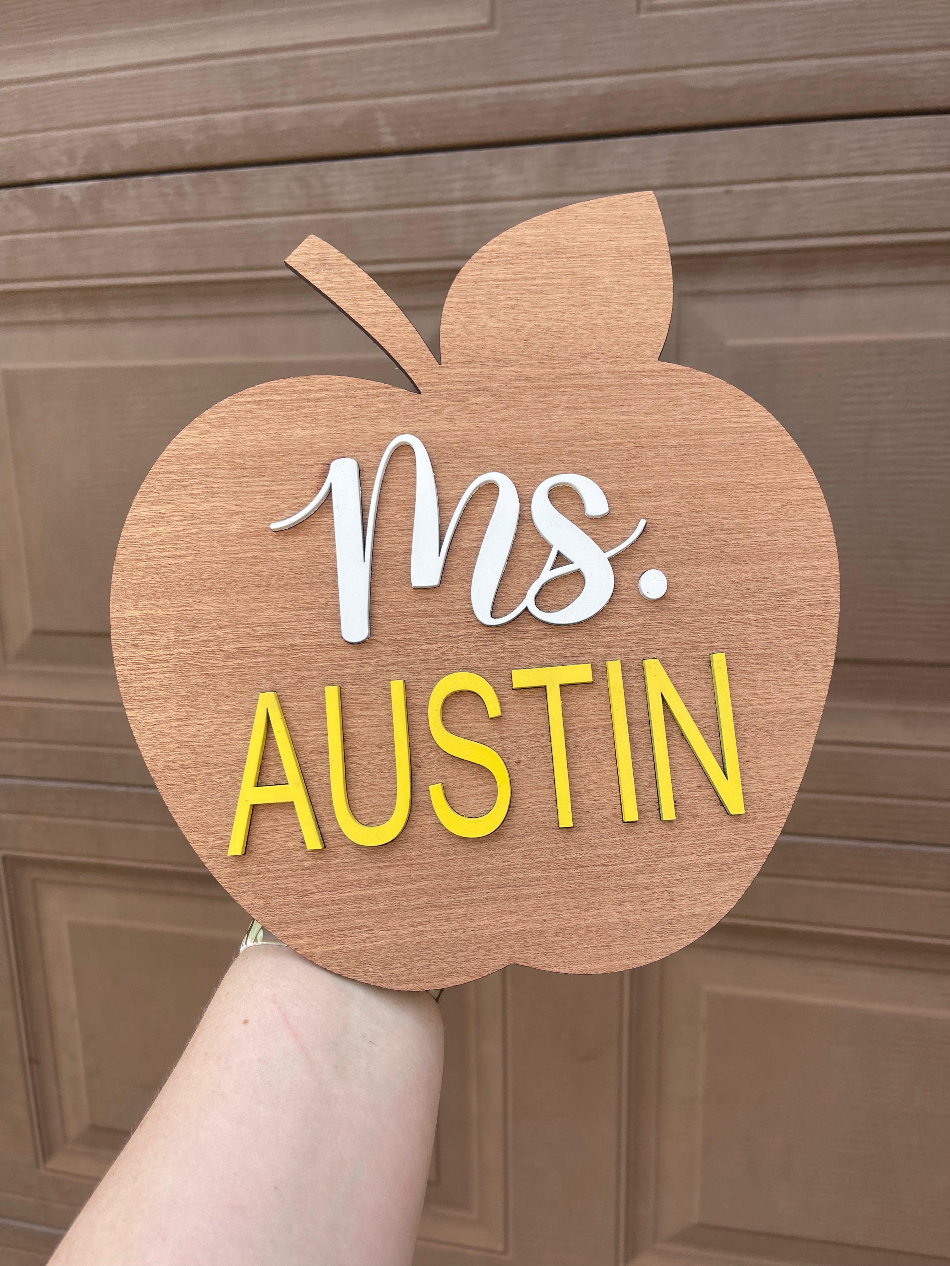 Teacher Appreciation Name Sign