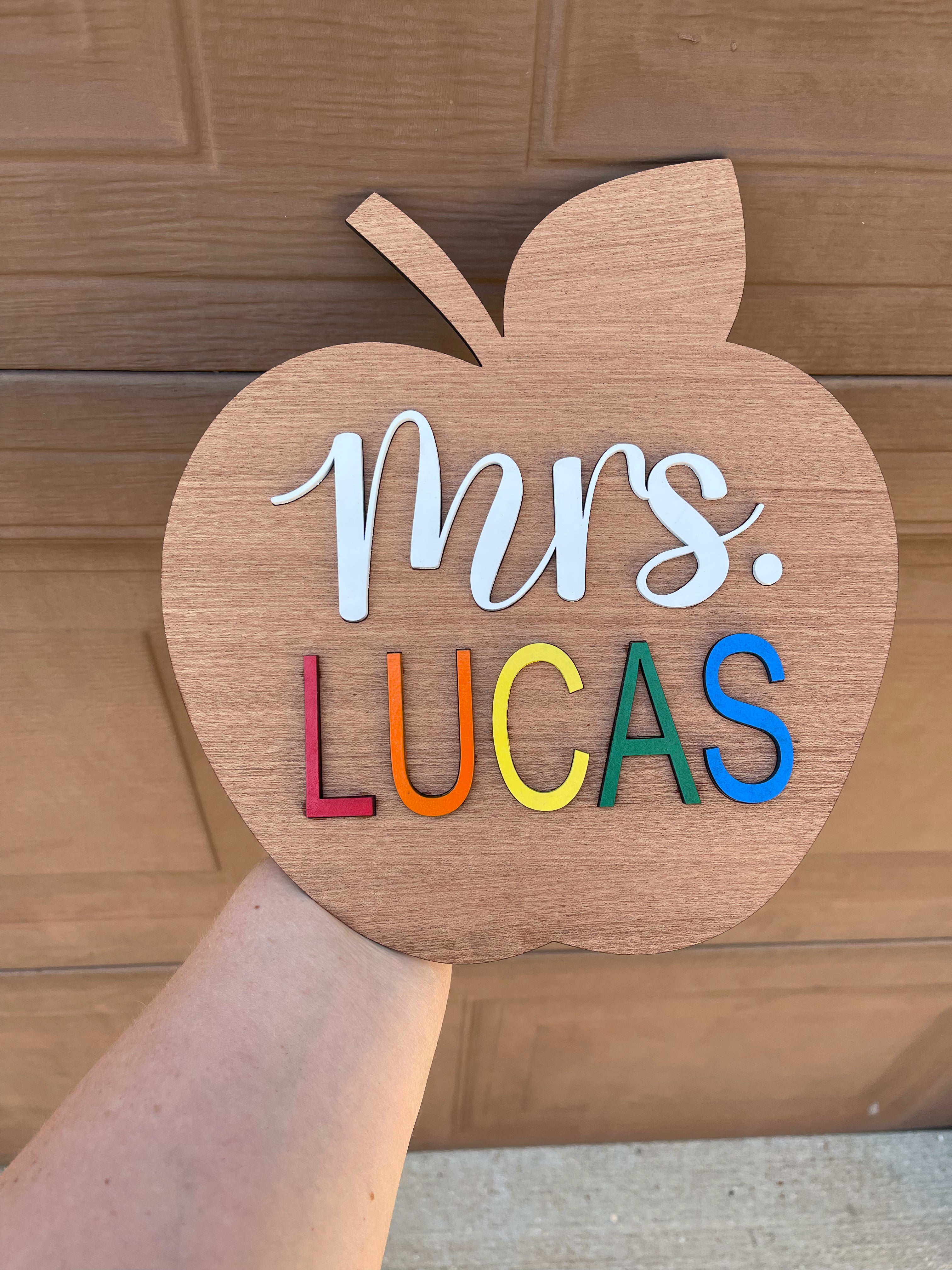 Teacher Appreciation Name Sign