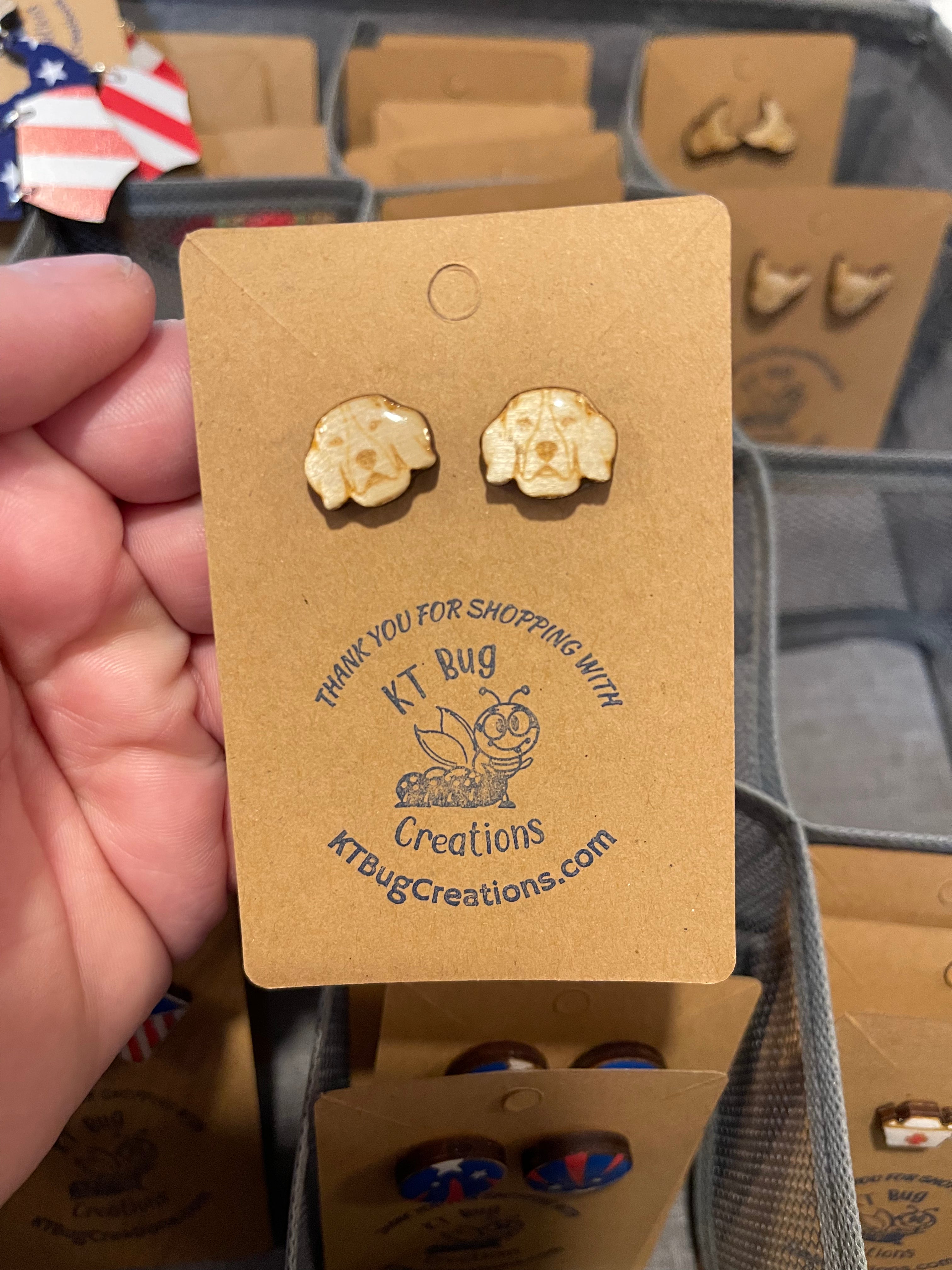 Labrador Face Stud Earrings