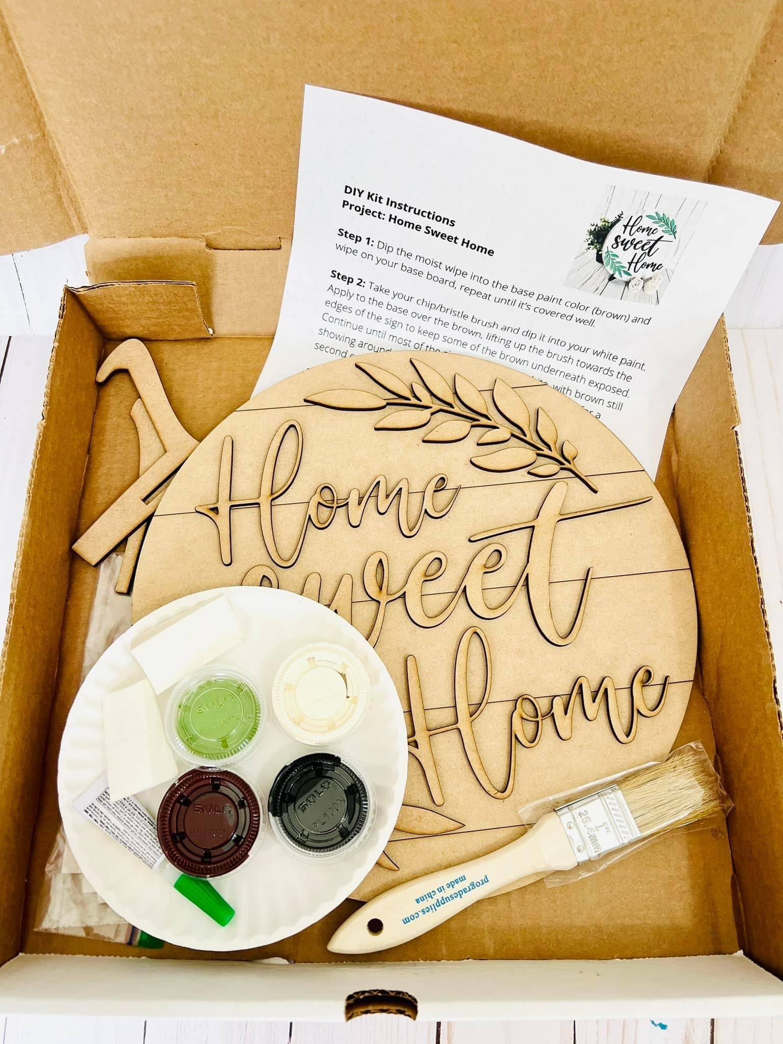 DIY Wooden Sign Kit - Home Sweet Home