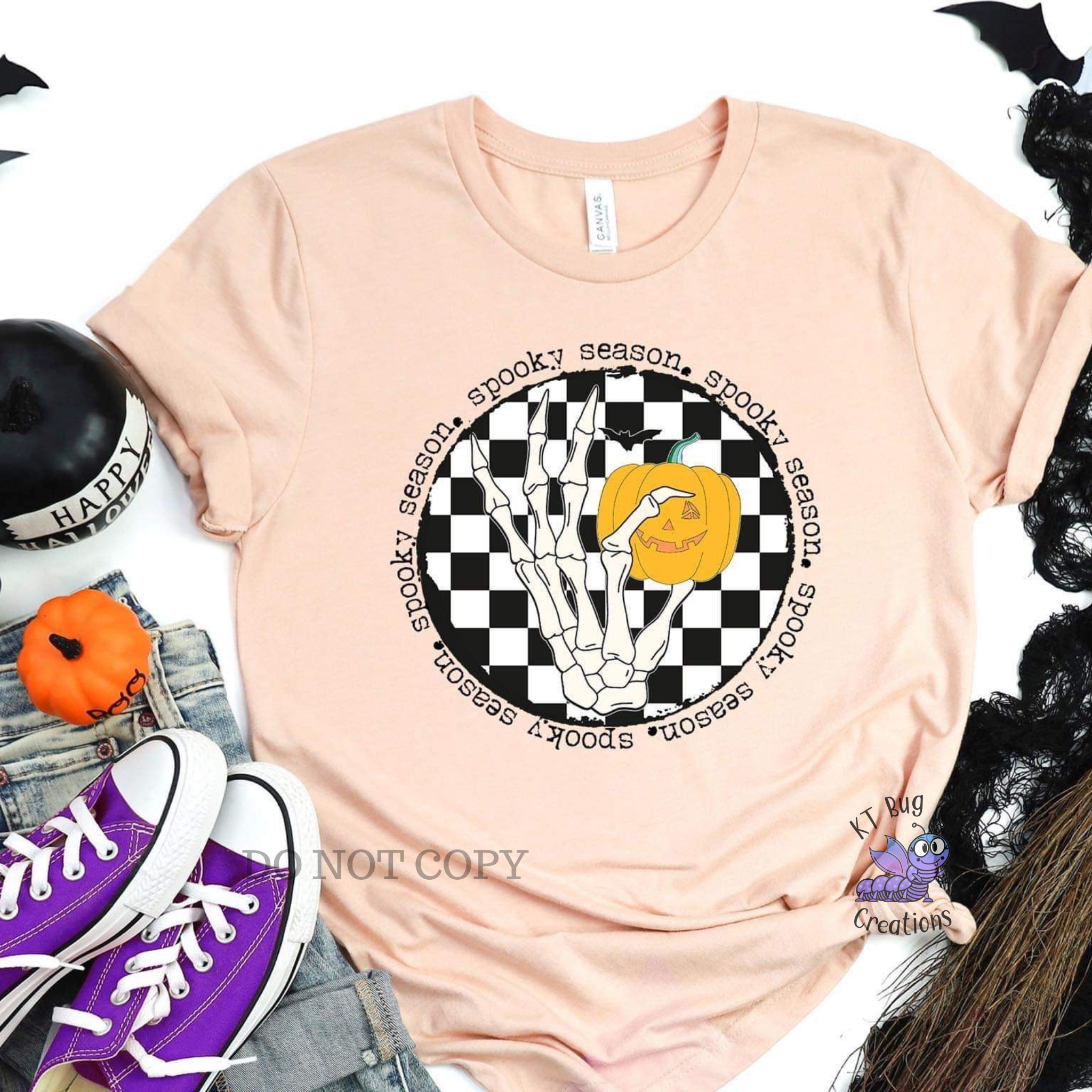 Spooky Season Checkered T-Shirt