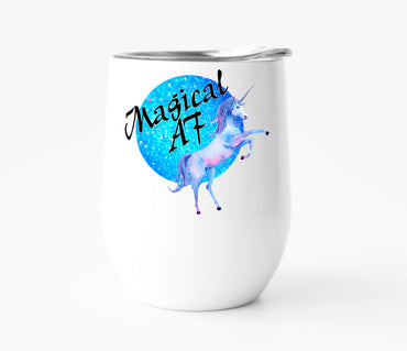 Magical AF Unicorn Wine Tumbler