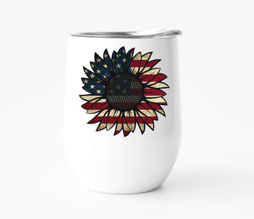 USA Sunflower Wine Tumbler