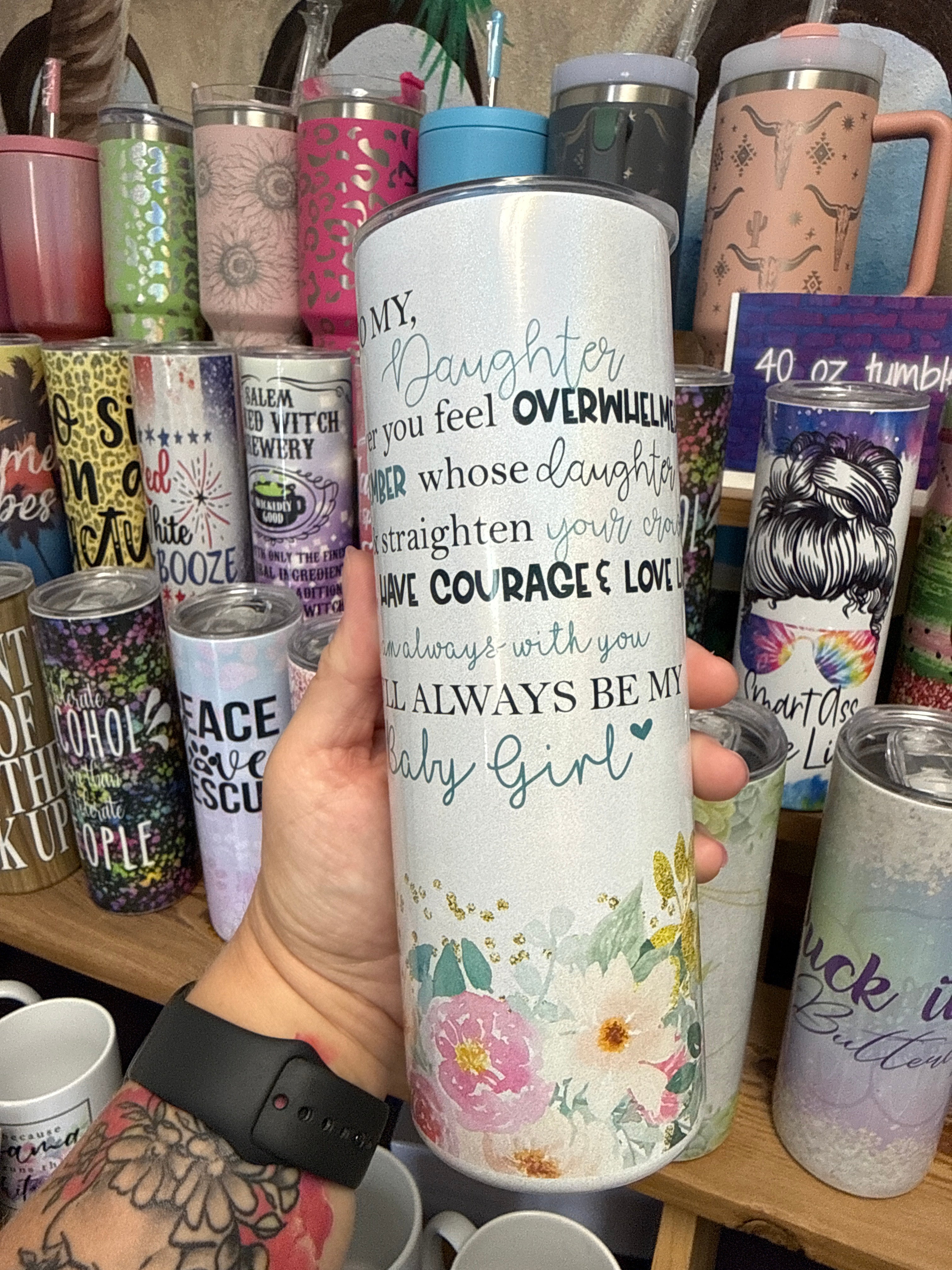 To My Daughter Holographic 20 oz RTS Tumbler