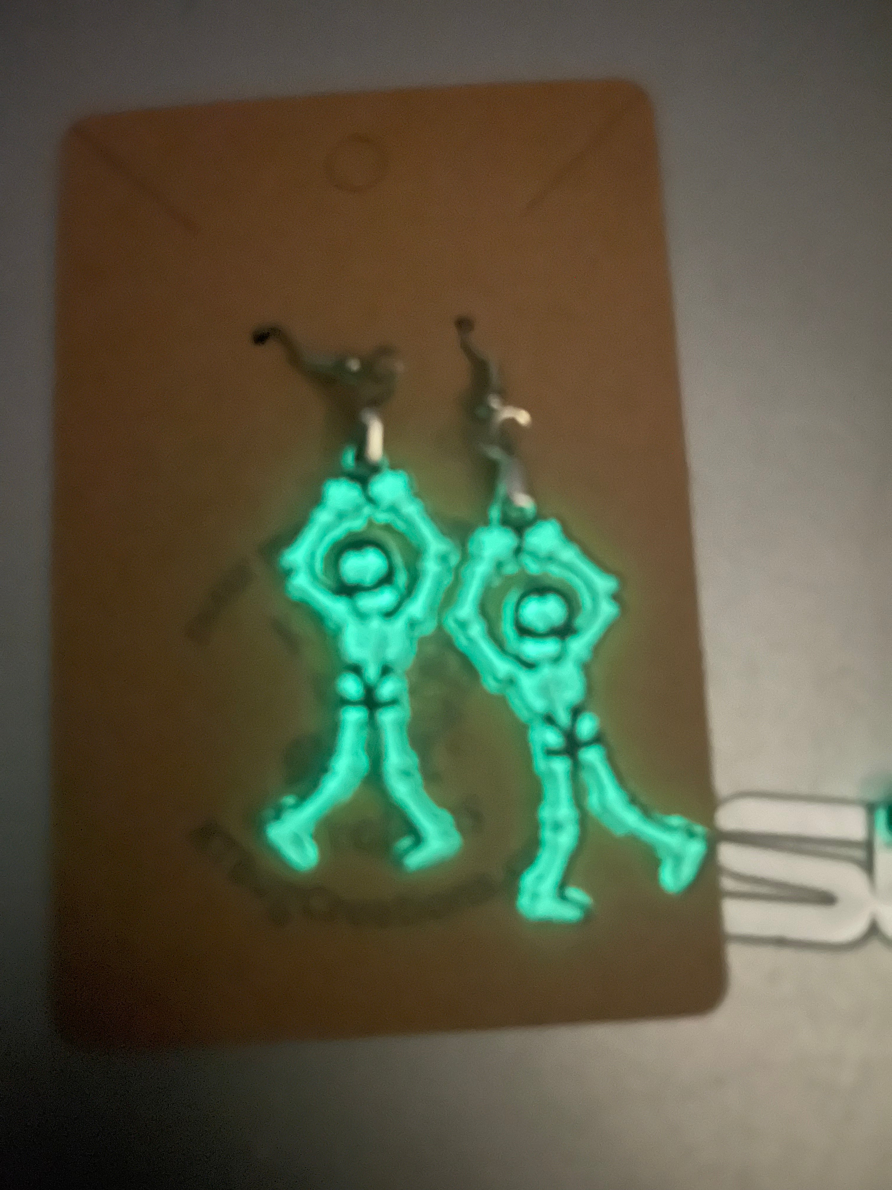 Glow in the Dark Skeleton Earrings