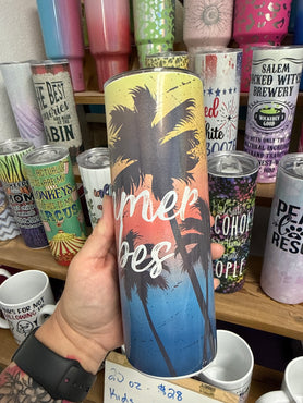 Summer Vibes Holographic 20 oz RTS Tumbler