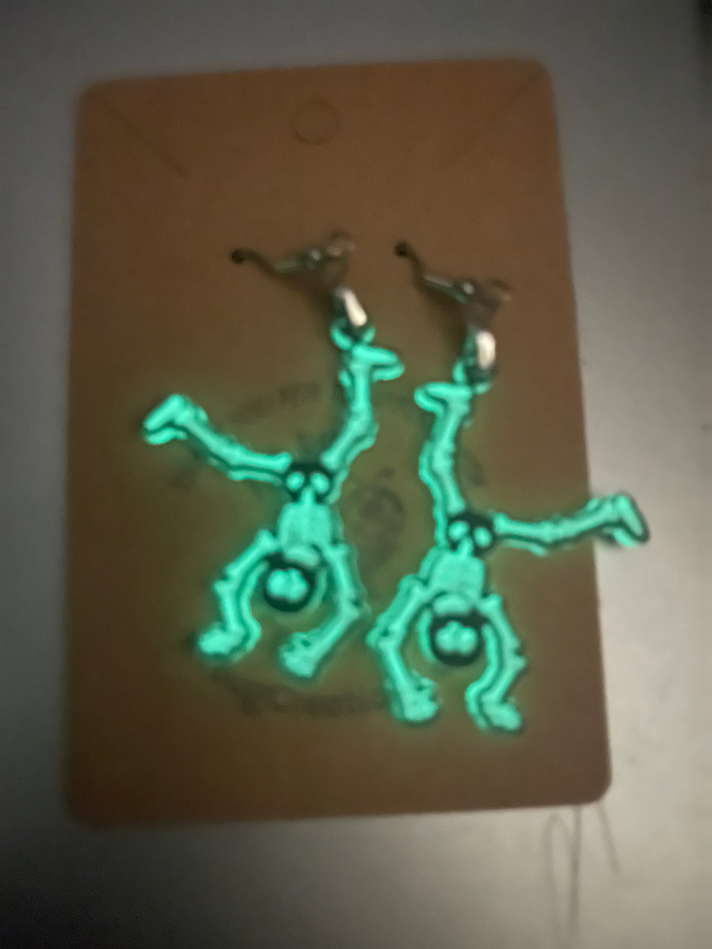 Glow in the Dark Skeleton Earrings