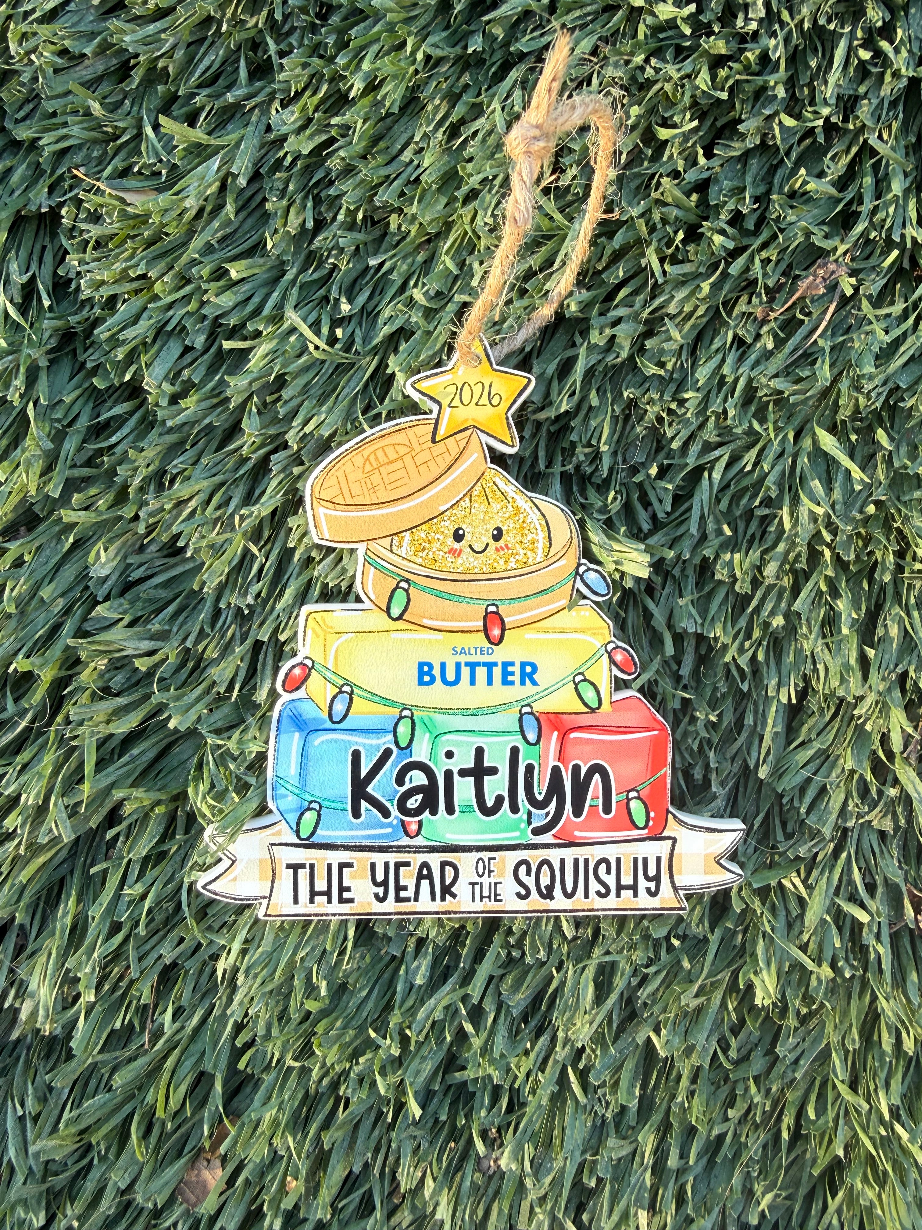 2026 Year of the Squishy Ornament Personalized