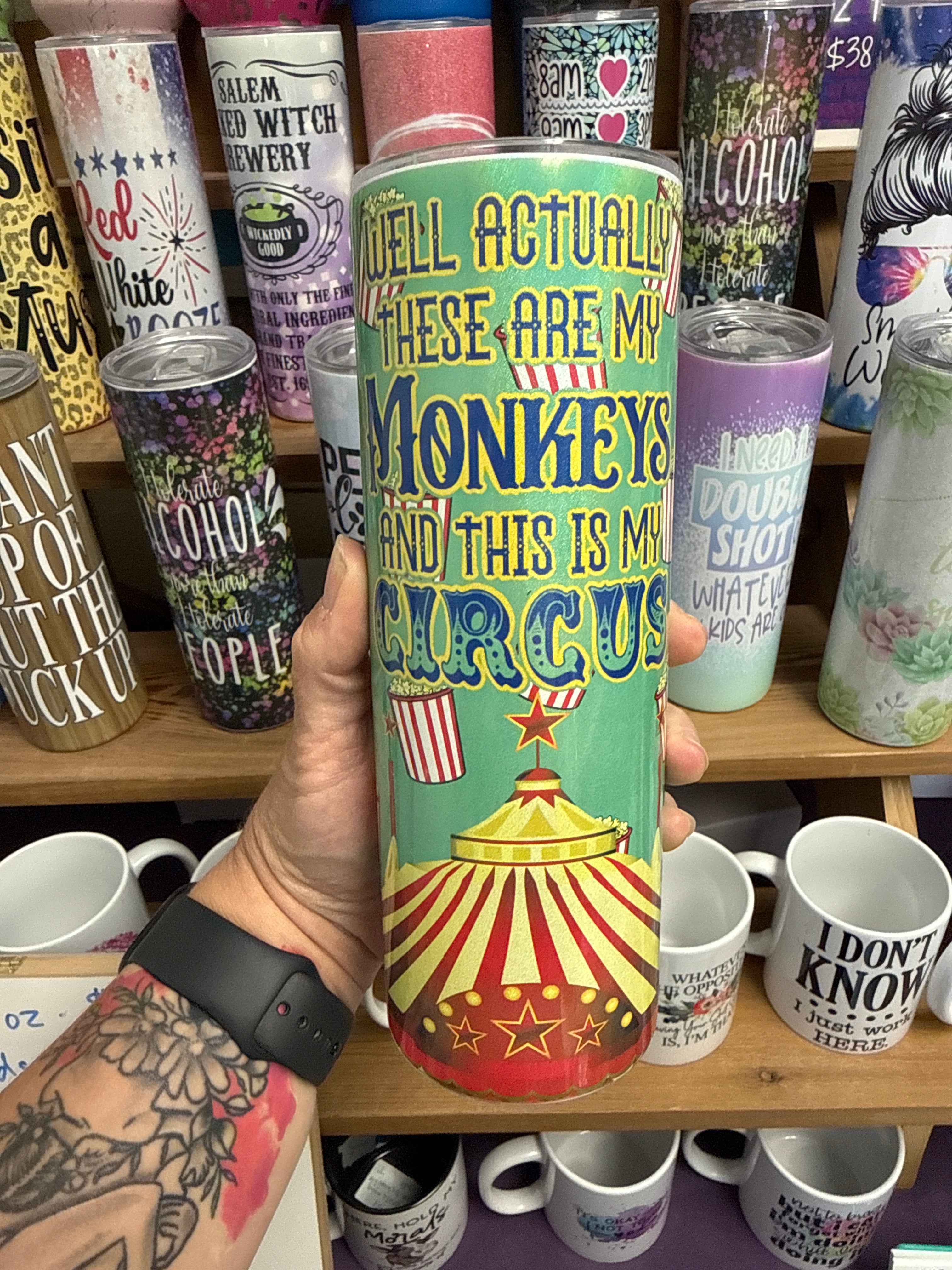 My Monkeys My Circus Holographic 20 oz RTS Tumbler