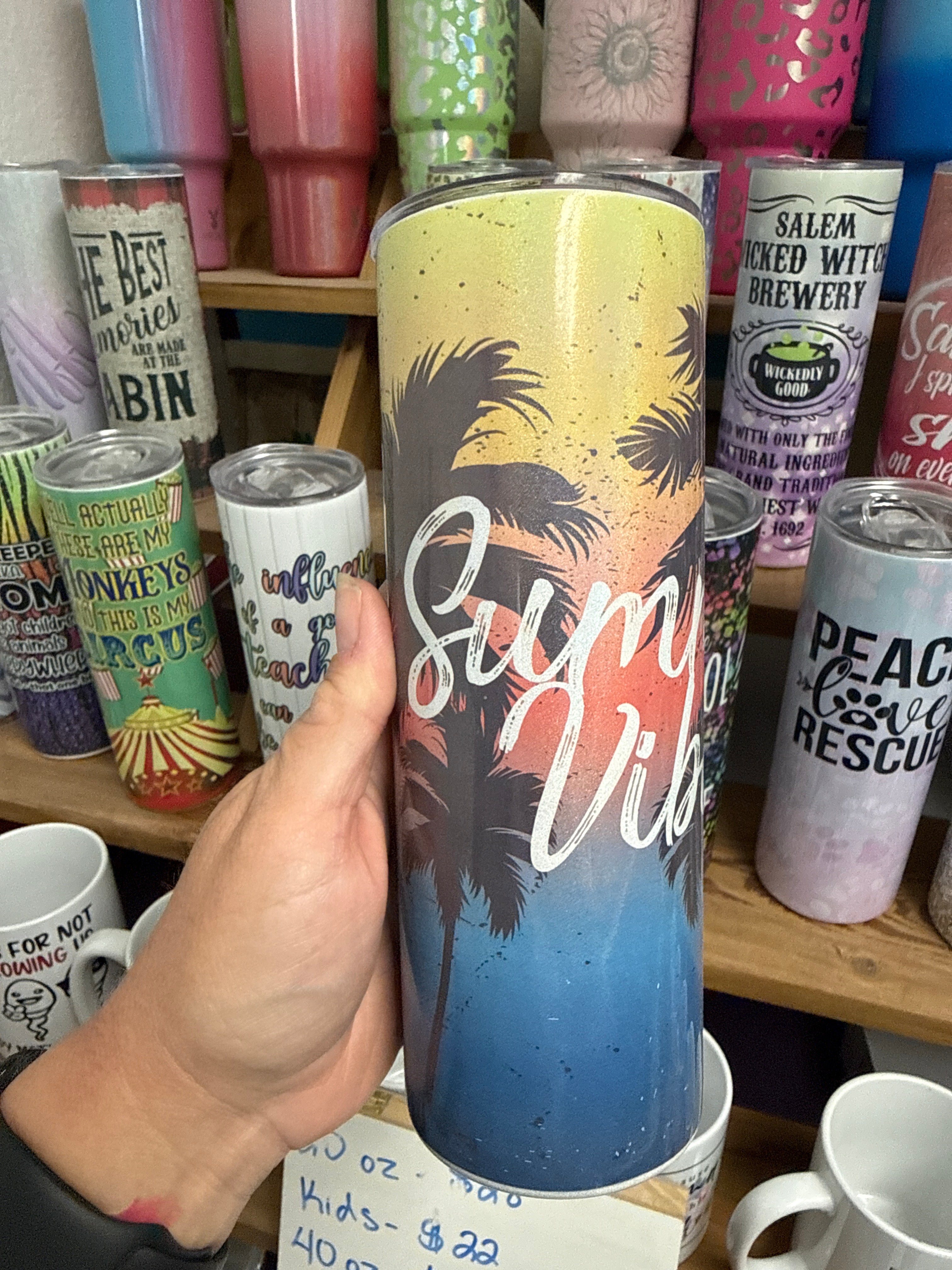 Summer Vibes Holographic 20 oz RTS Tumbler